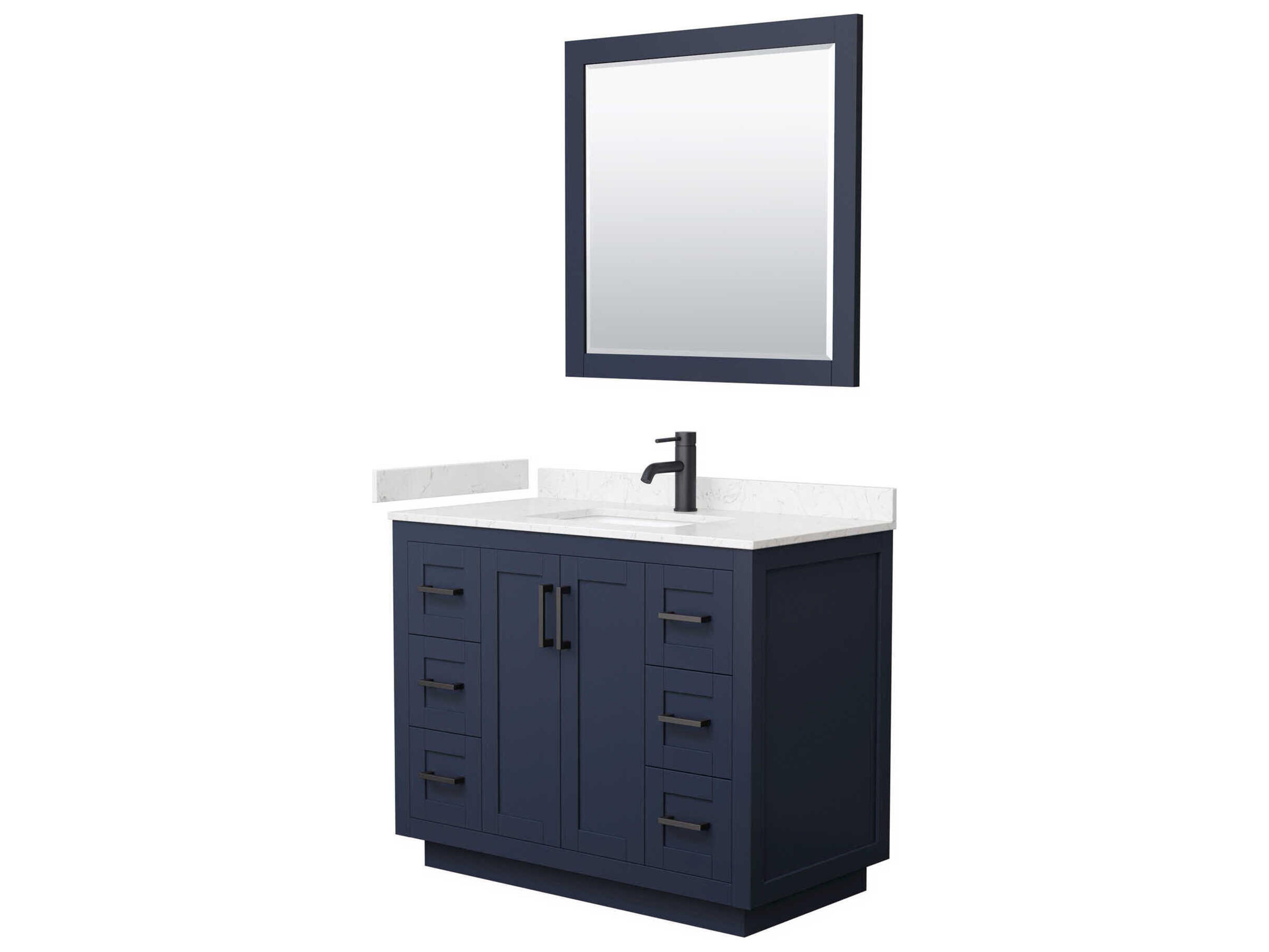 Miranda 42" Dark Blue Vanity with 34" Mirror