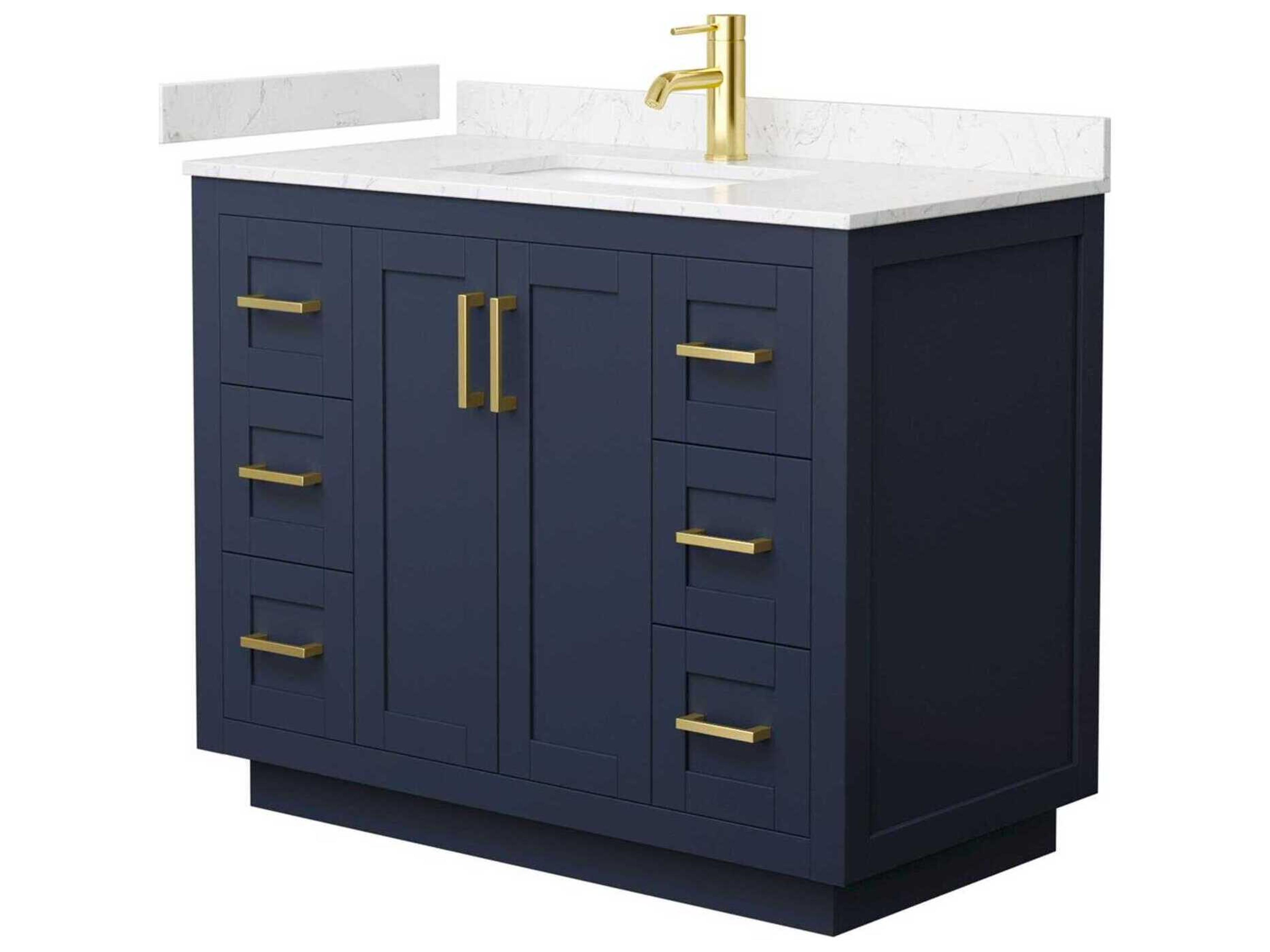 Wyndham Collection Miranda 42" Dark Blue Vanity