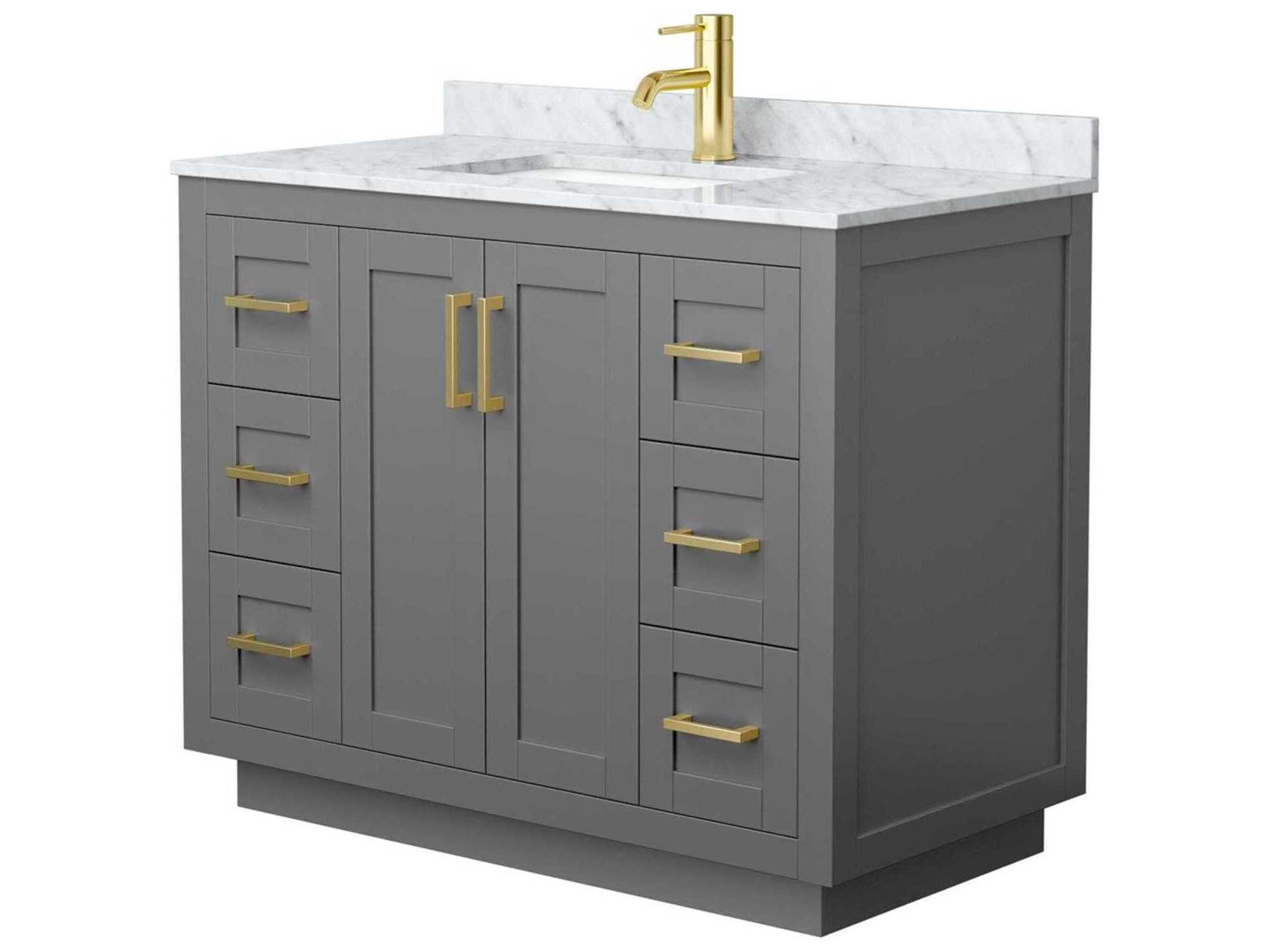 Wyndham Collection Miranda 42" Dark Gray Vanity