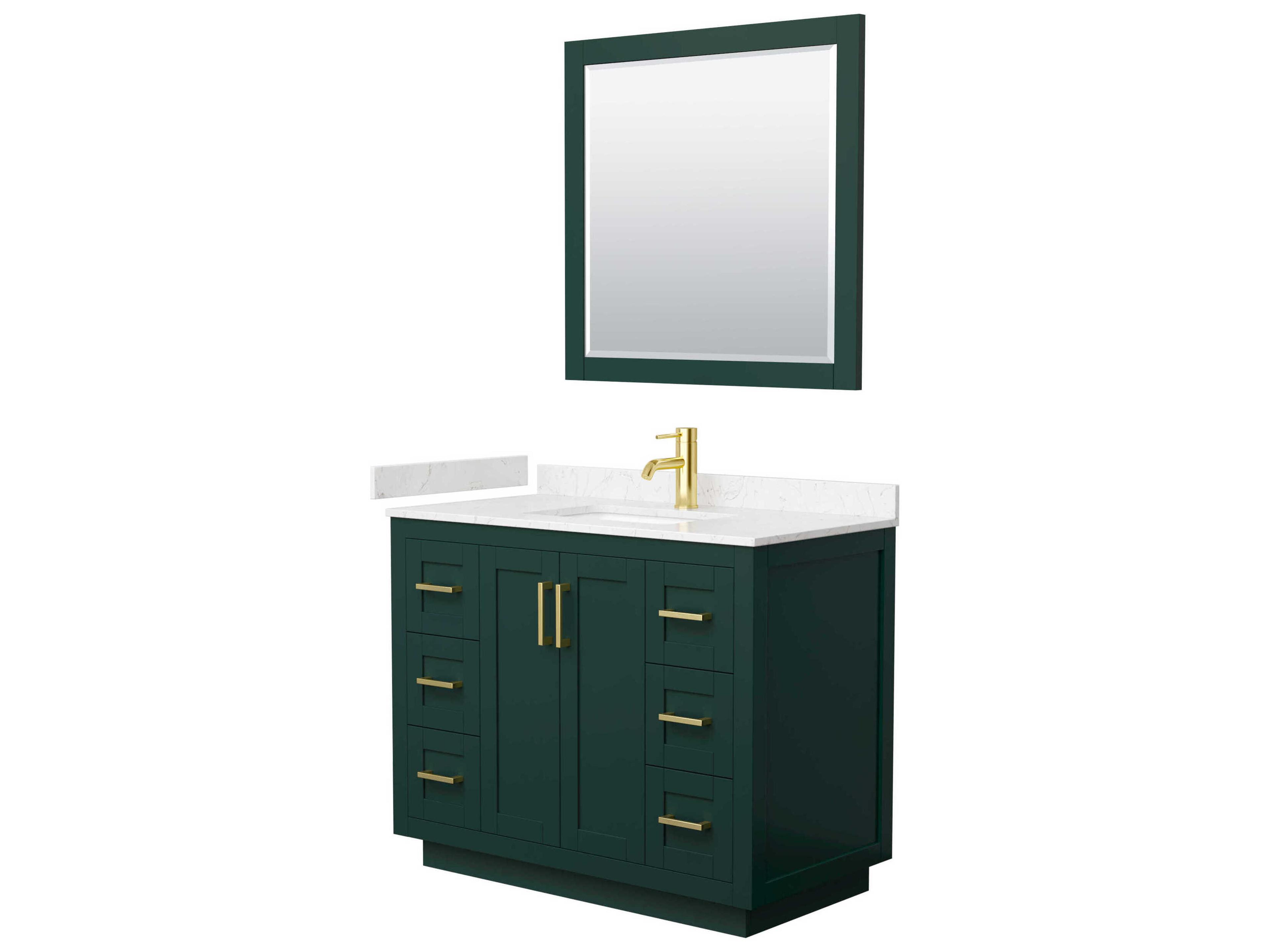 Miranda 42" Green Vanity with 34" Mirror