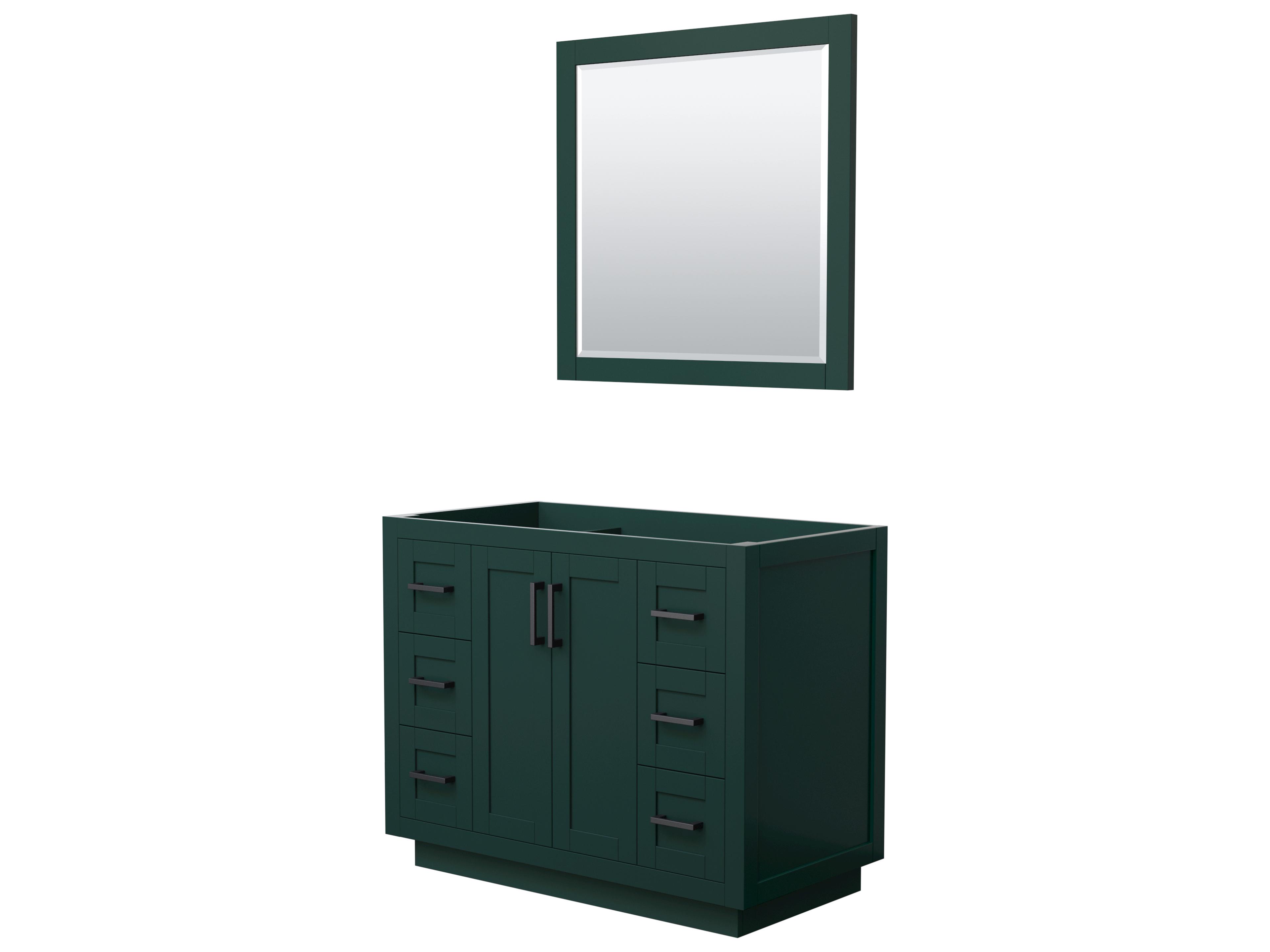Wyndham Collection Miranda 41" Green Vanity with 34" Mirror