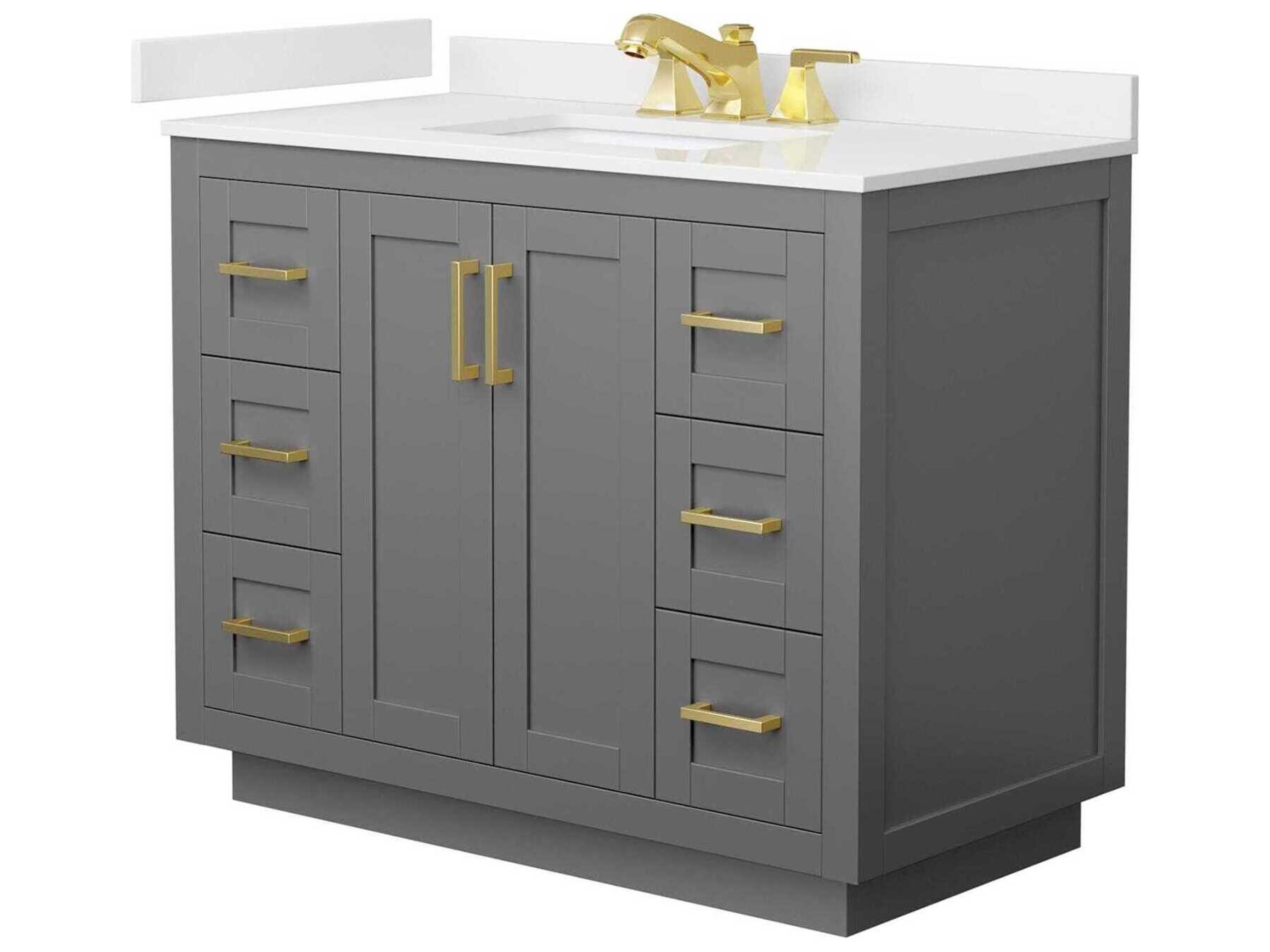 Wyndham Collection Miranda 42" Dark Gray Vanity