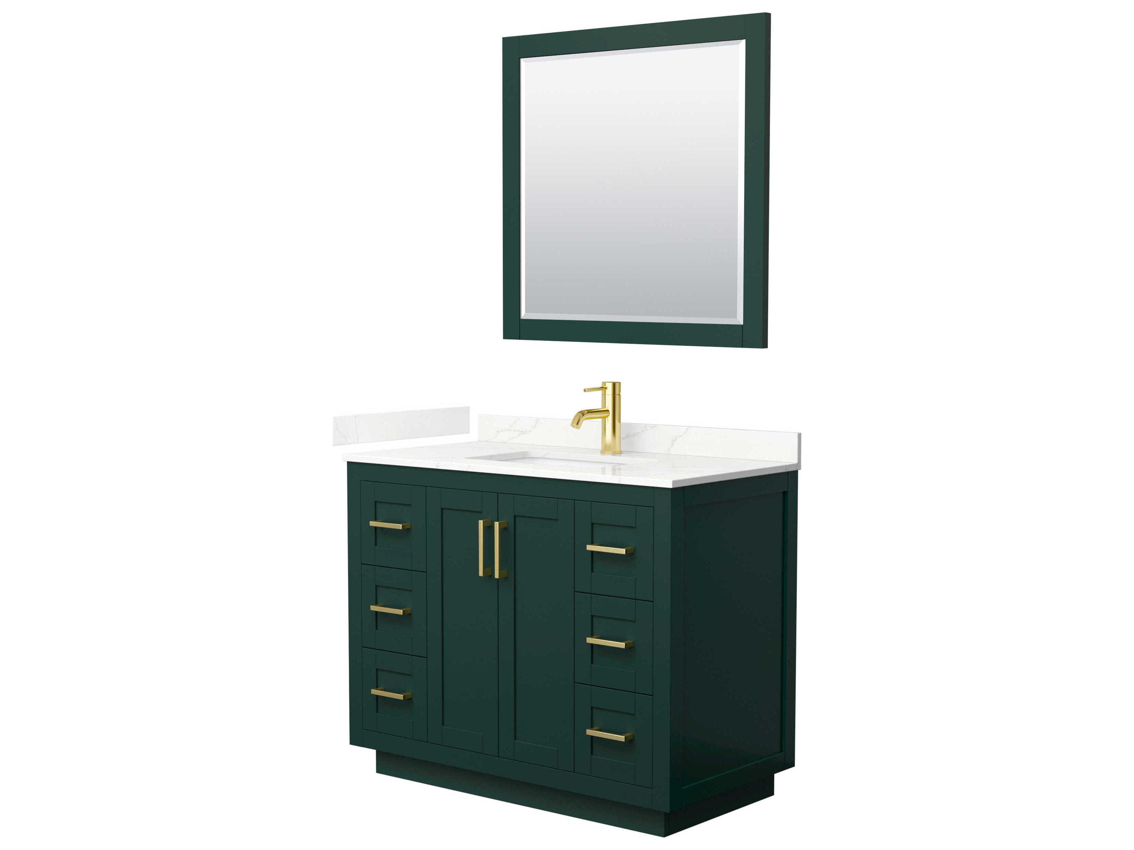 Miranda 42" Green Vanity with 34" Mirror