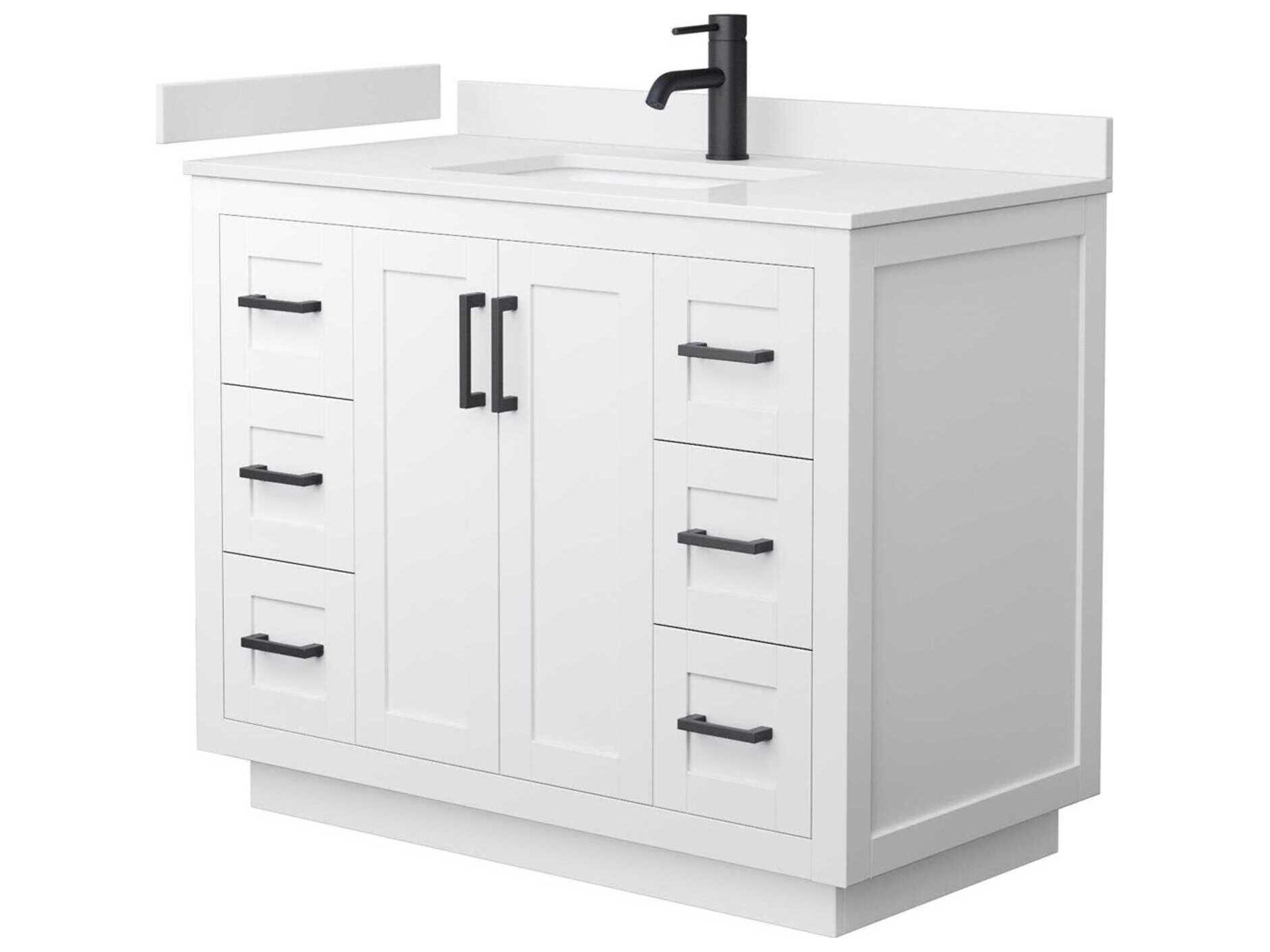 Wyndham Collection Miranda 42" White Vanity