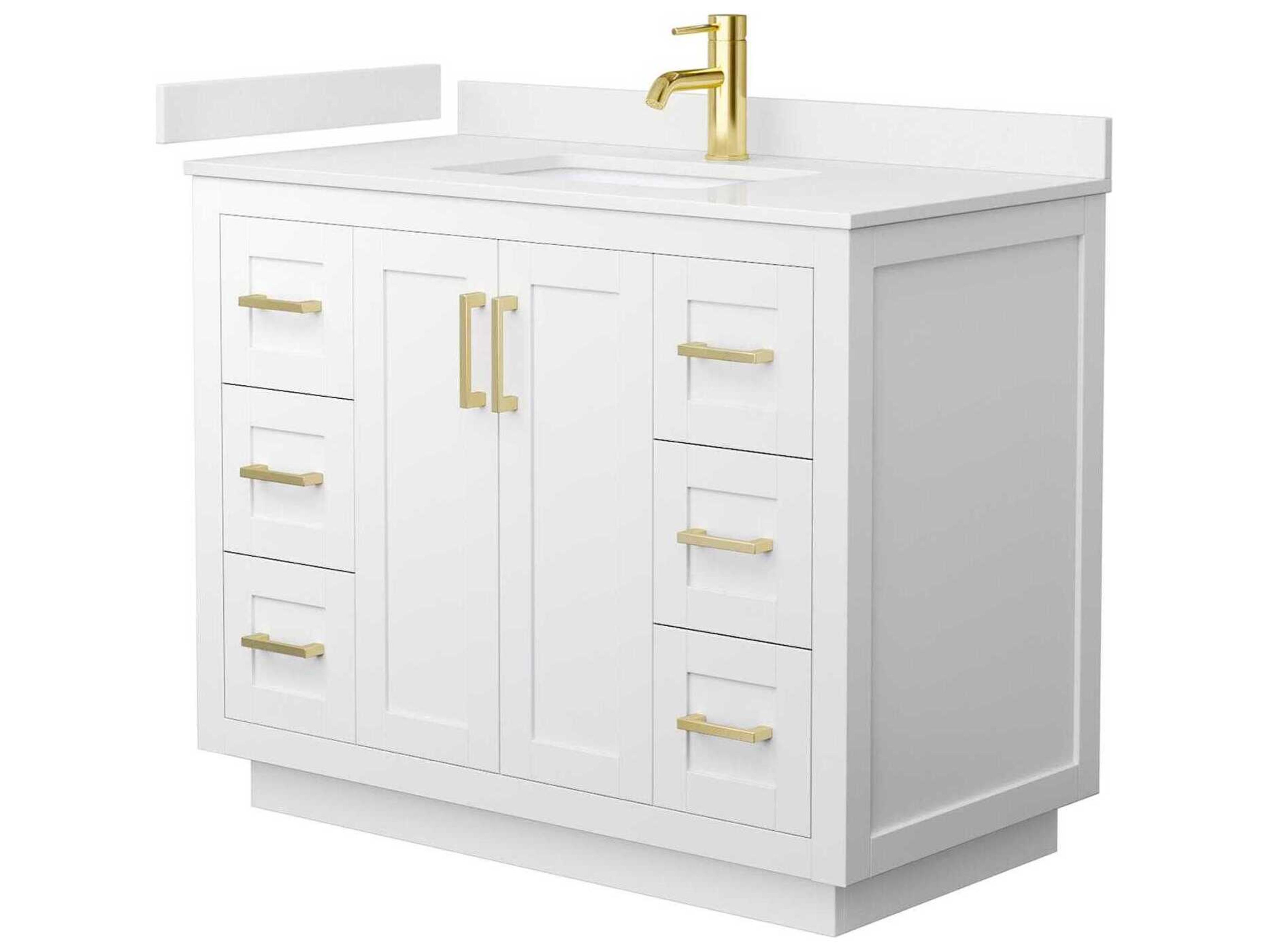 Wyndham Collection Miranda 42" White Vanity