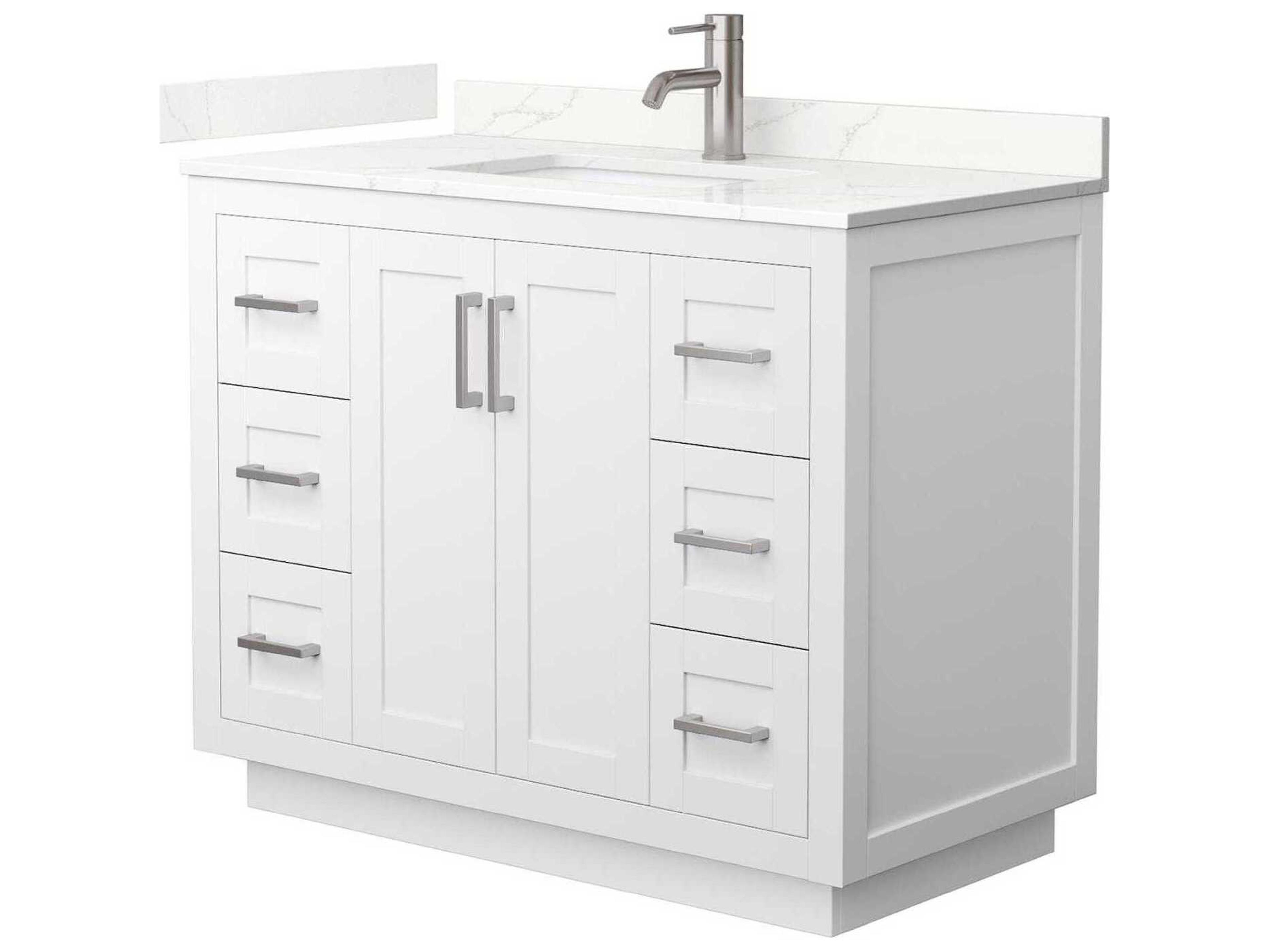 Wyndham Collection Miranda 42" White Vanity