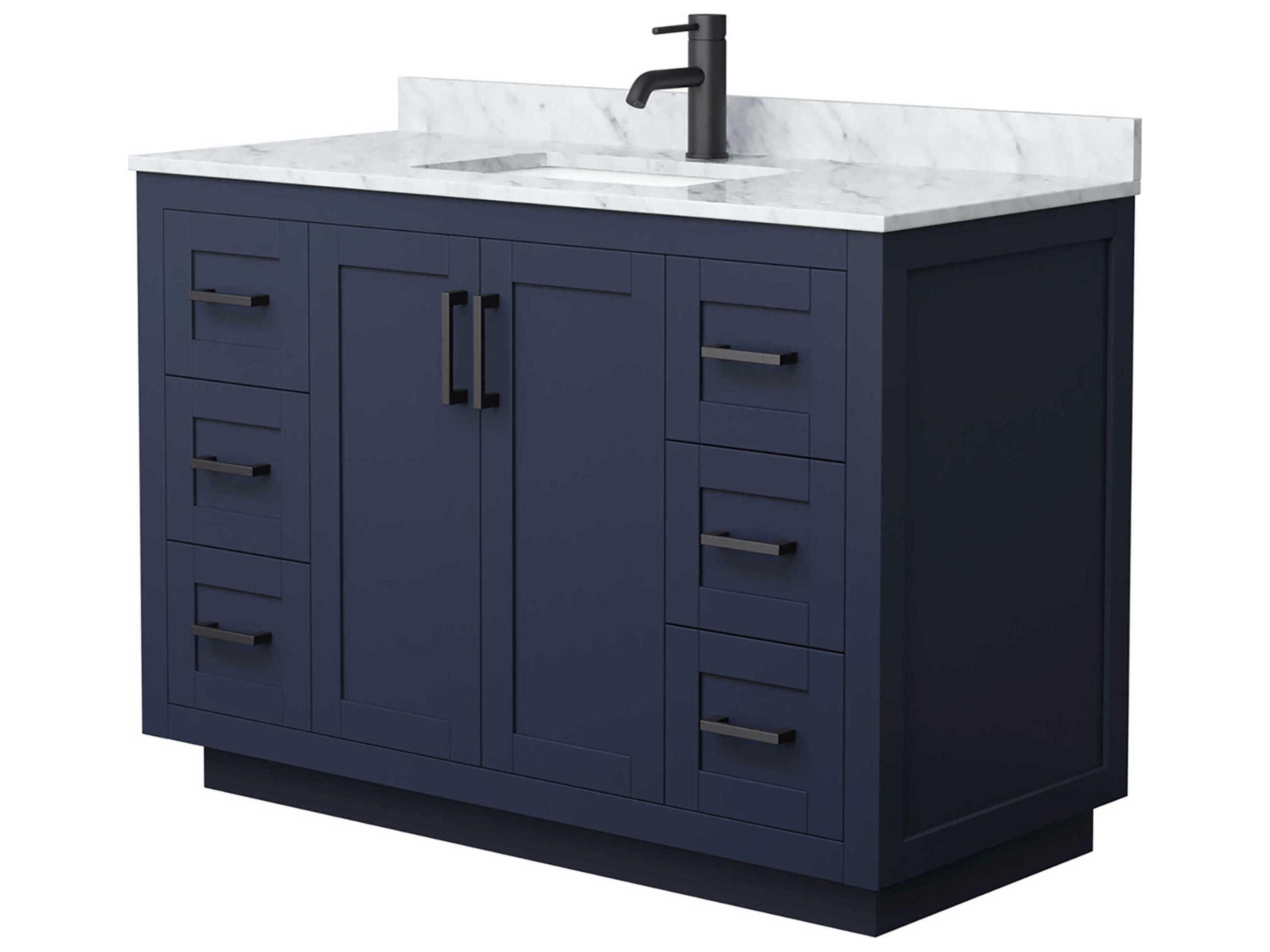 Wyndham Collection Miranda 48" Dark Blue Vanity