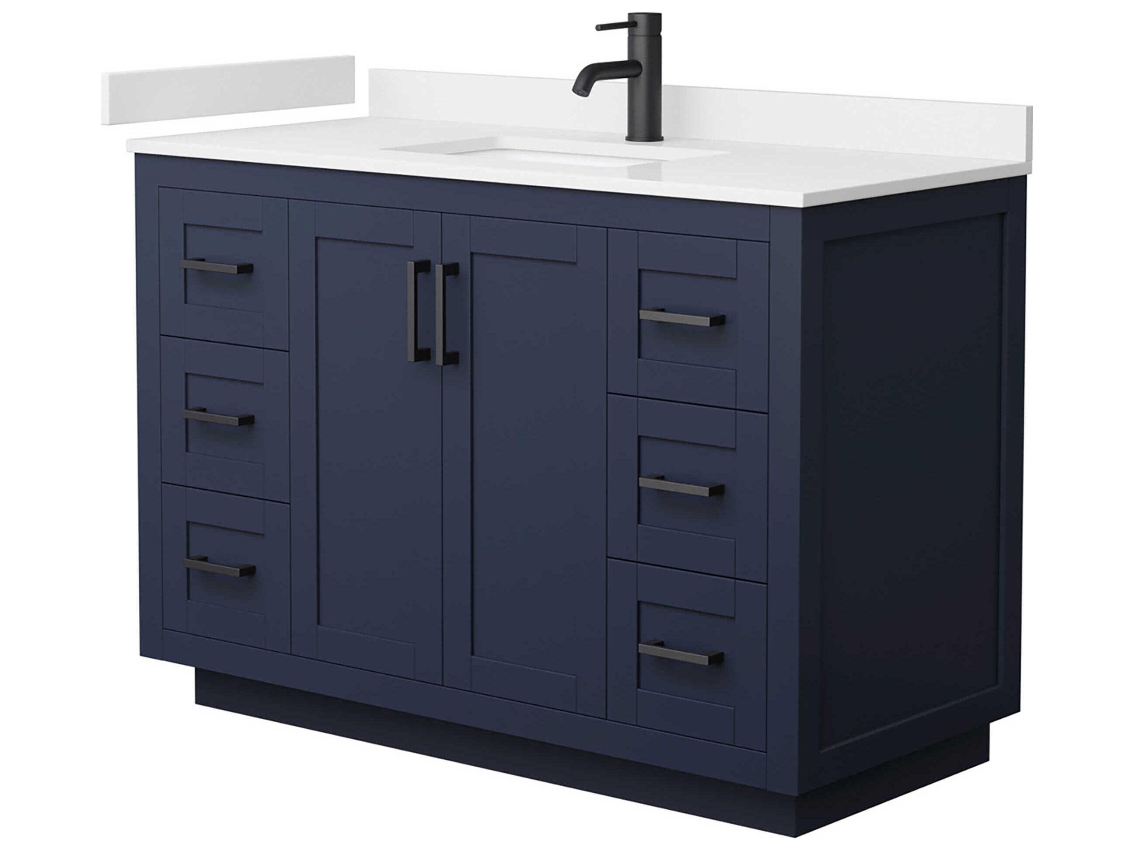 Wyndham Collection Miranda 48" Dark Blue Vanity