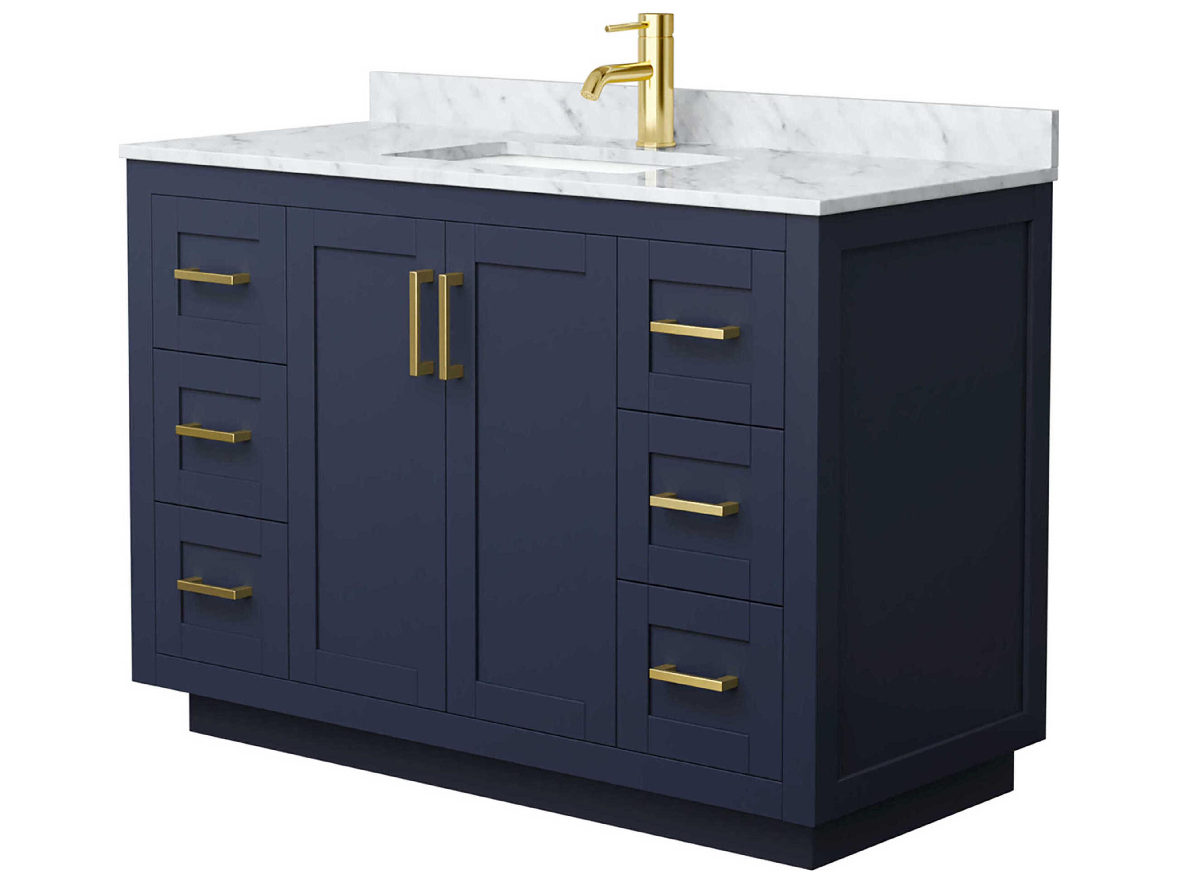 Wyndham Collection Miranda 48" Dark Blue Vanity