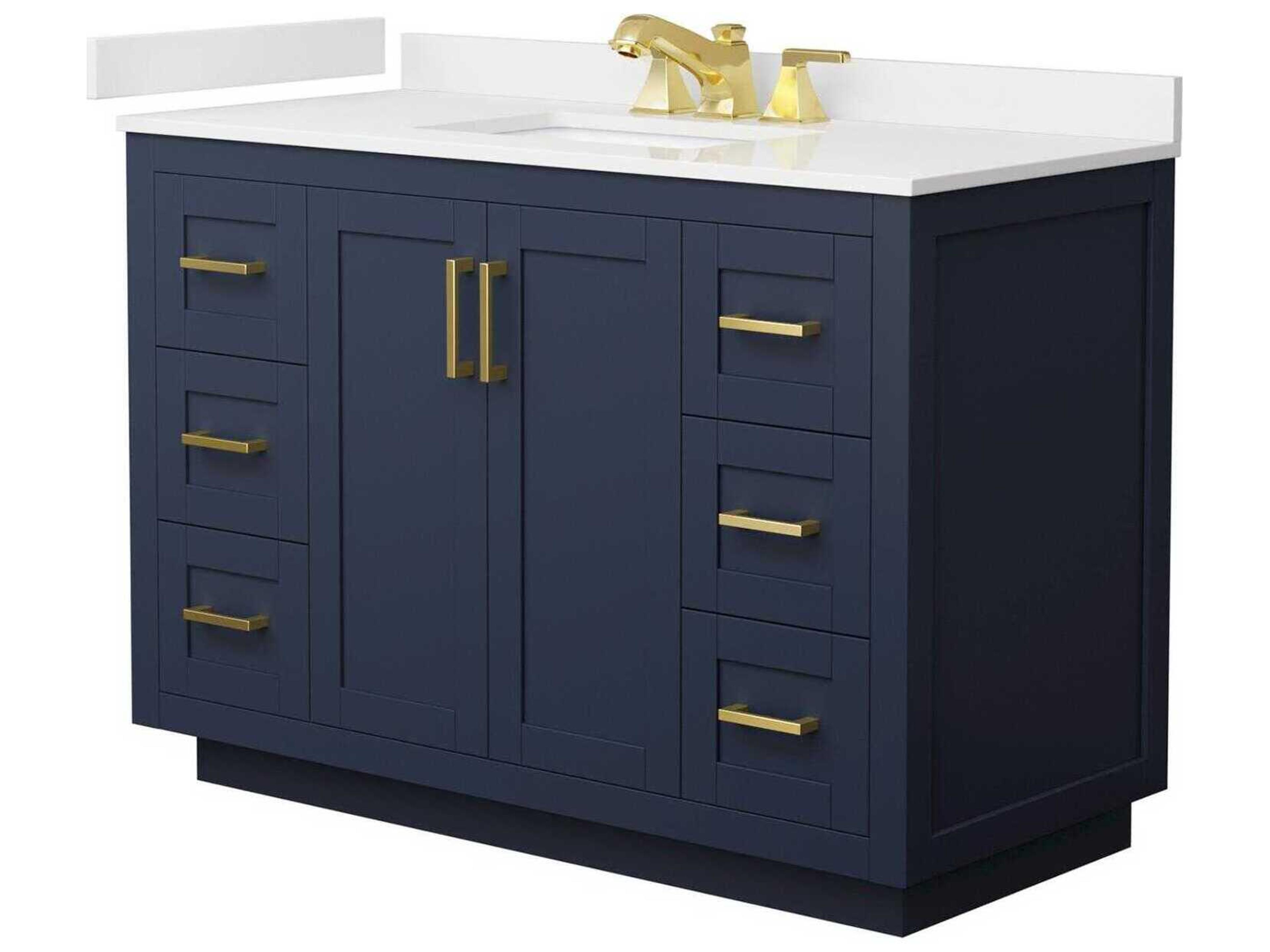 Wyndham Collection Miranda 48" Dark Blue Vanity