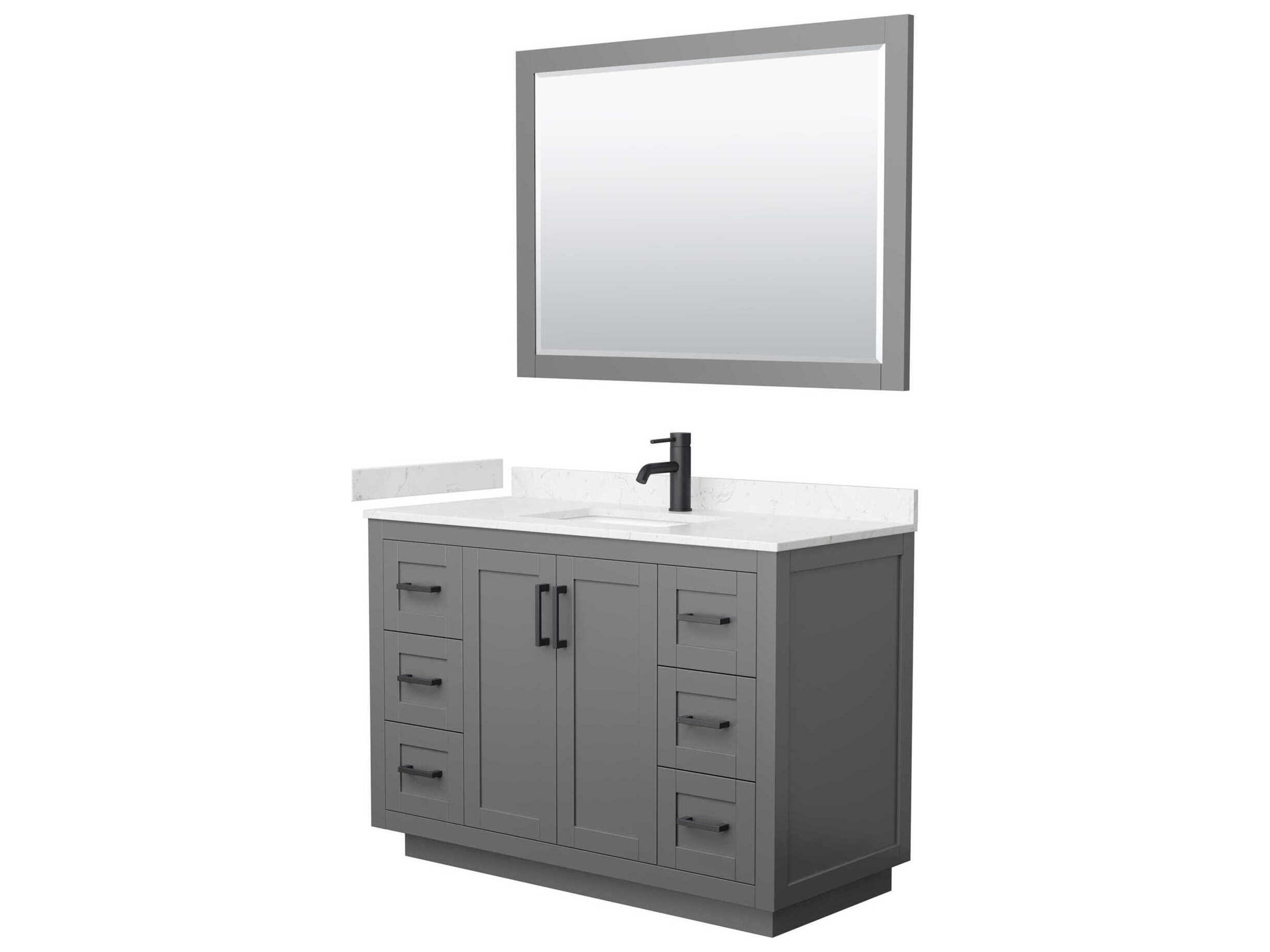 Miranda 48" Dark Gray Vanity with 46" Mirror
