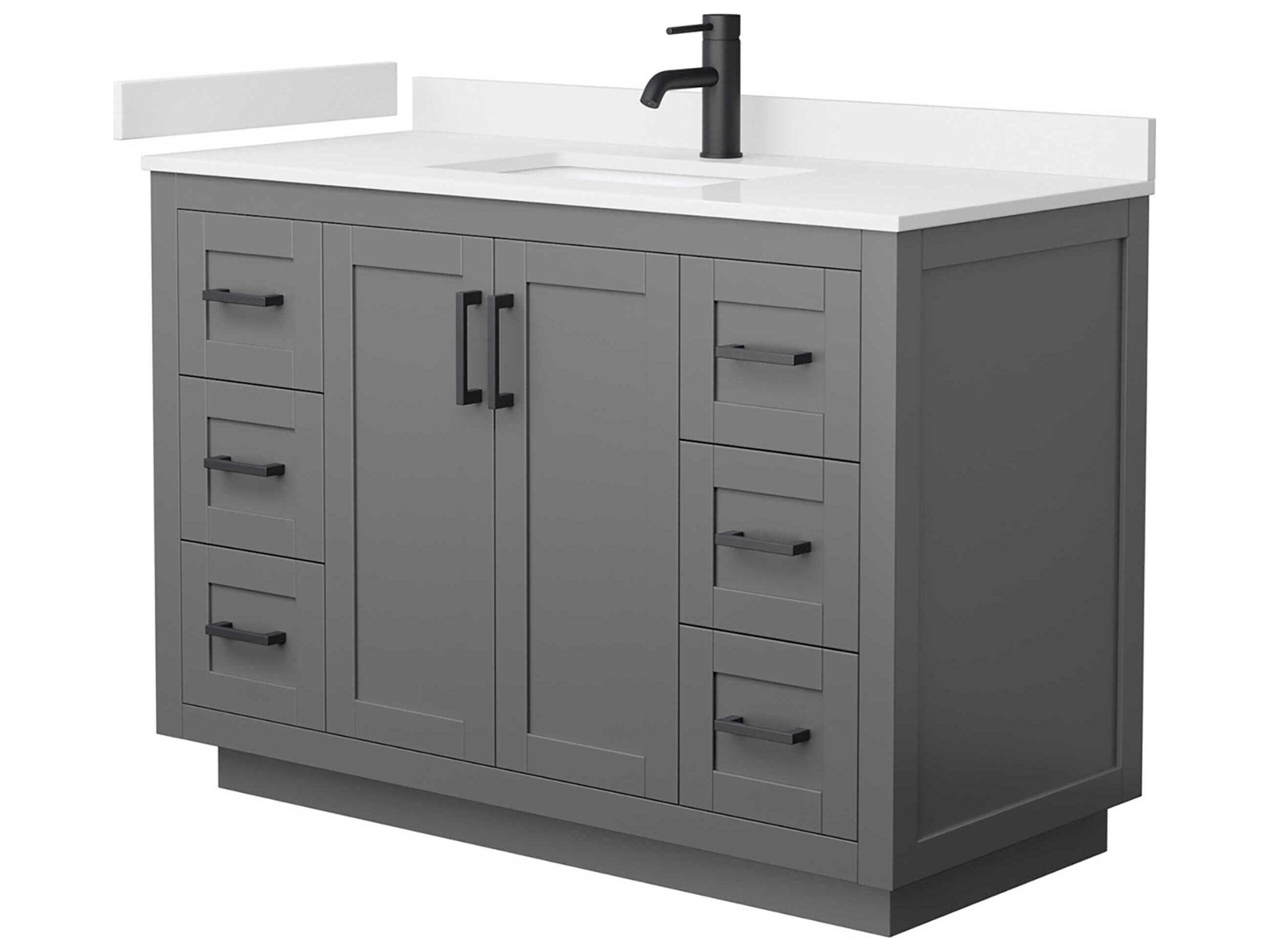 Wyndham Collection Miranda 48" Dark Gray Vanity