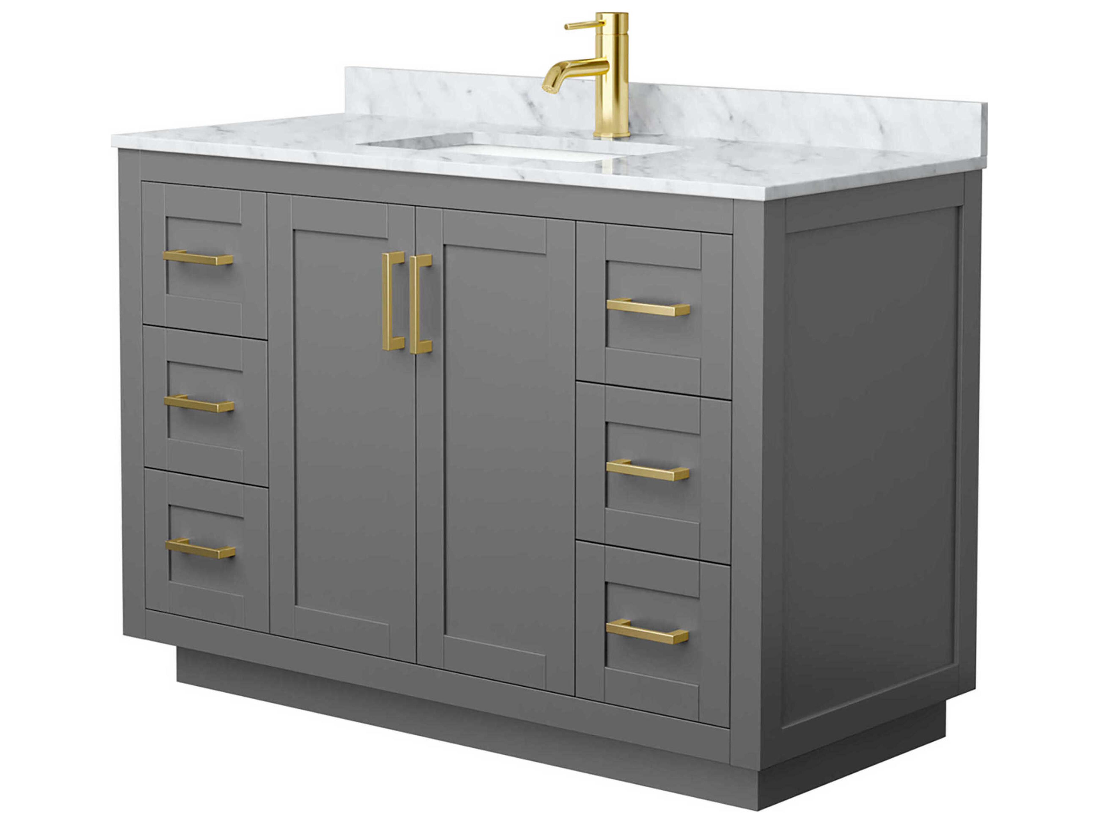 Wyndham Collection Miranda 48" Dark Gray Vanity