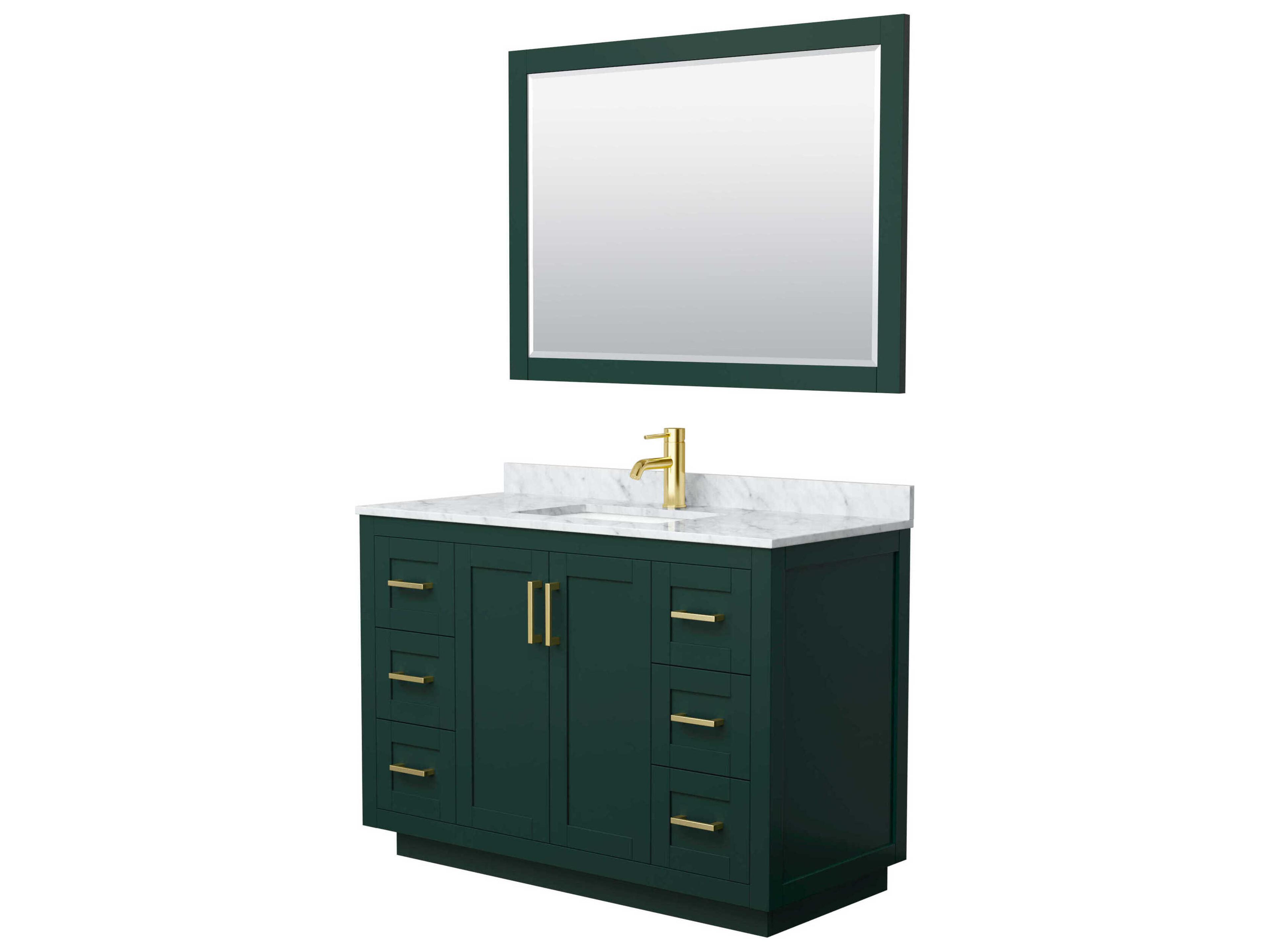 Wyndham Collection Miranda 48" Green Vanity with 46" Mirror