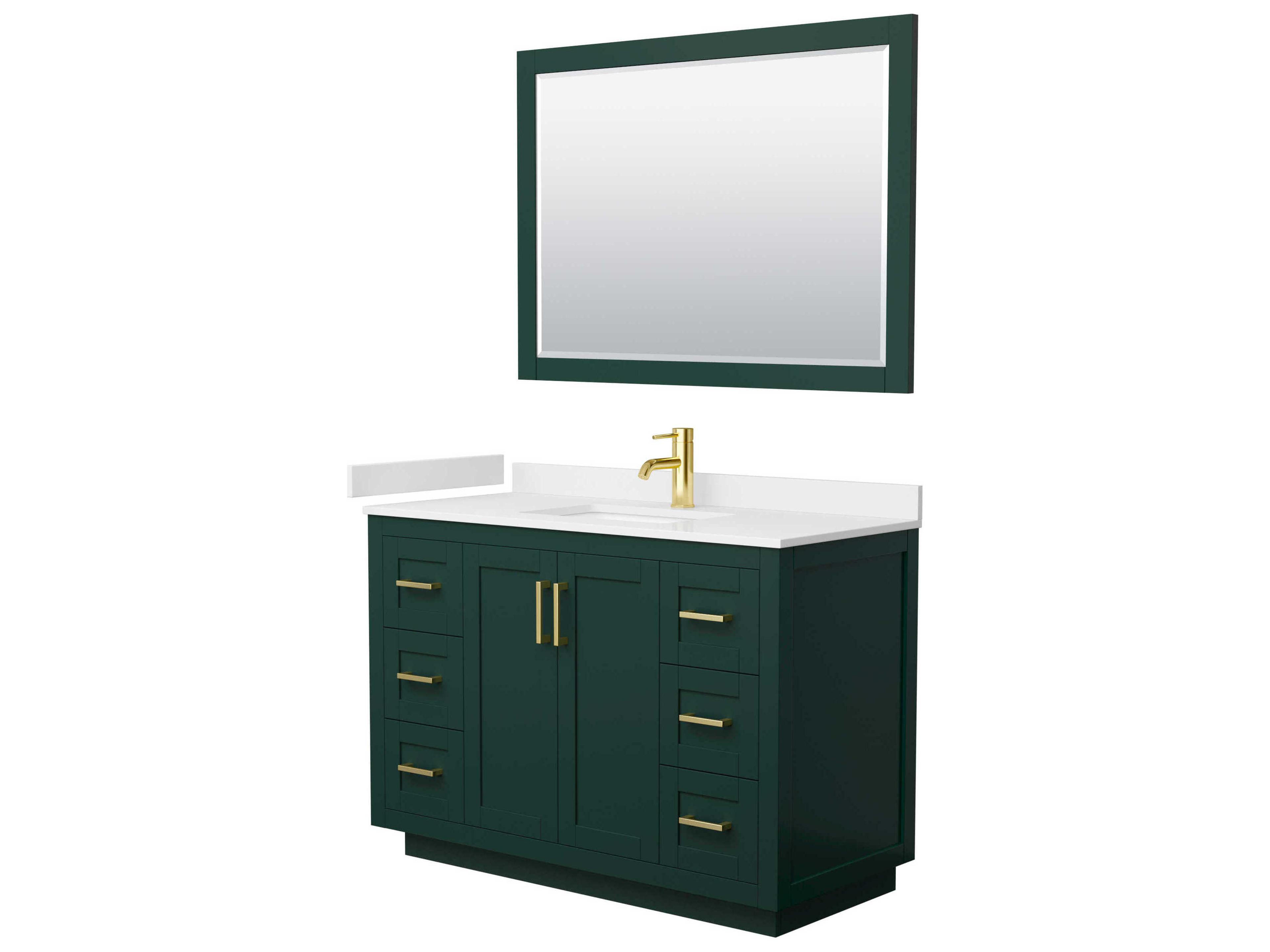 Wyndham Collection Miranda 48" Green Vanity with 46" Mirror
