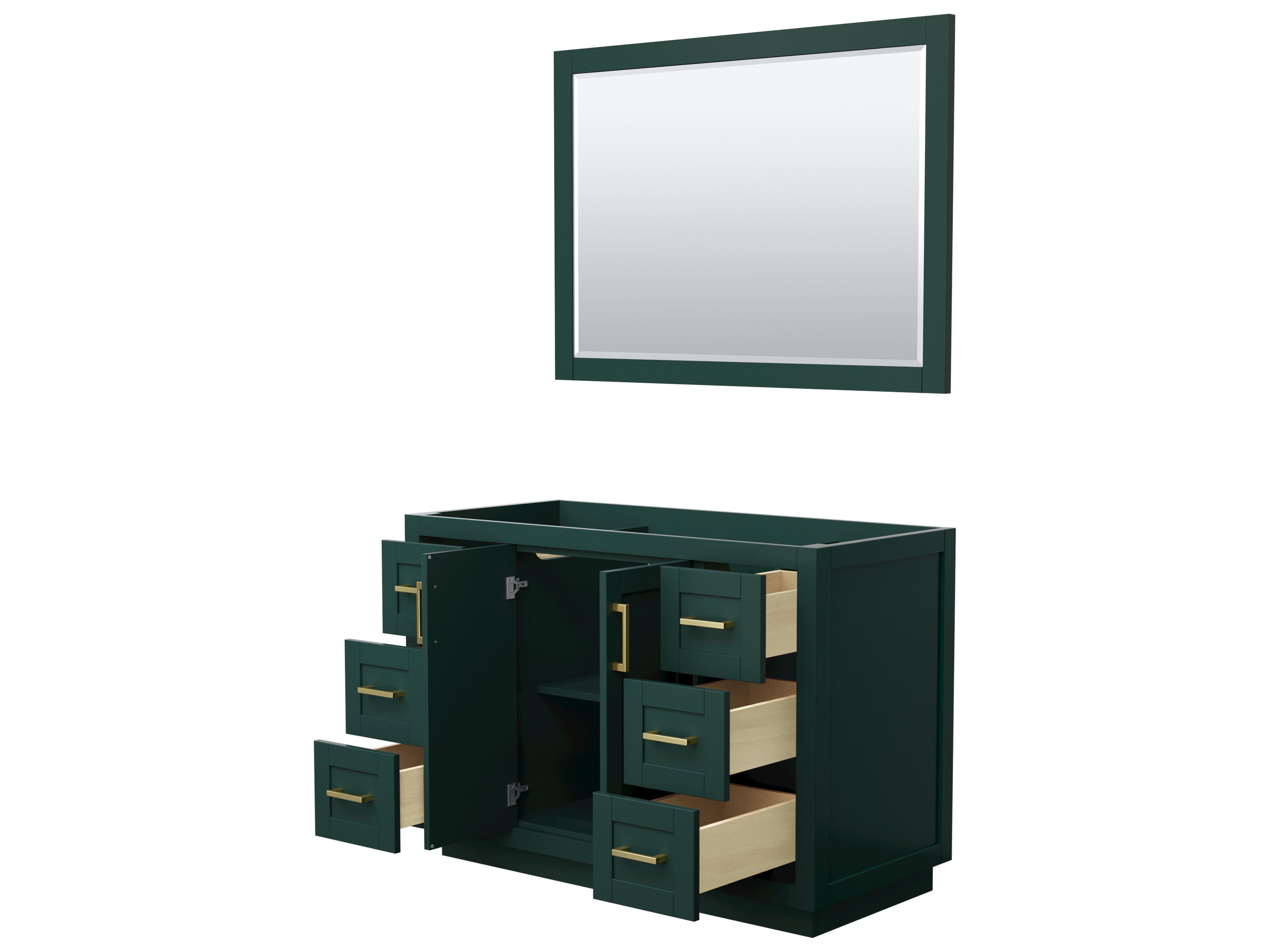 Wyndham Collection Miranda 47" Green Vanity with 46" Mirror