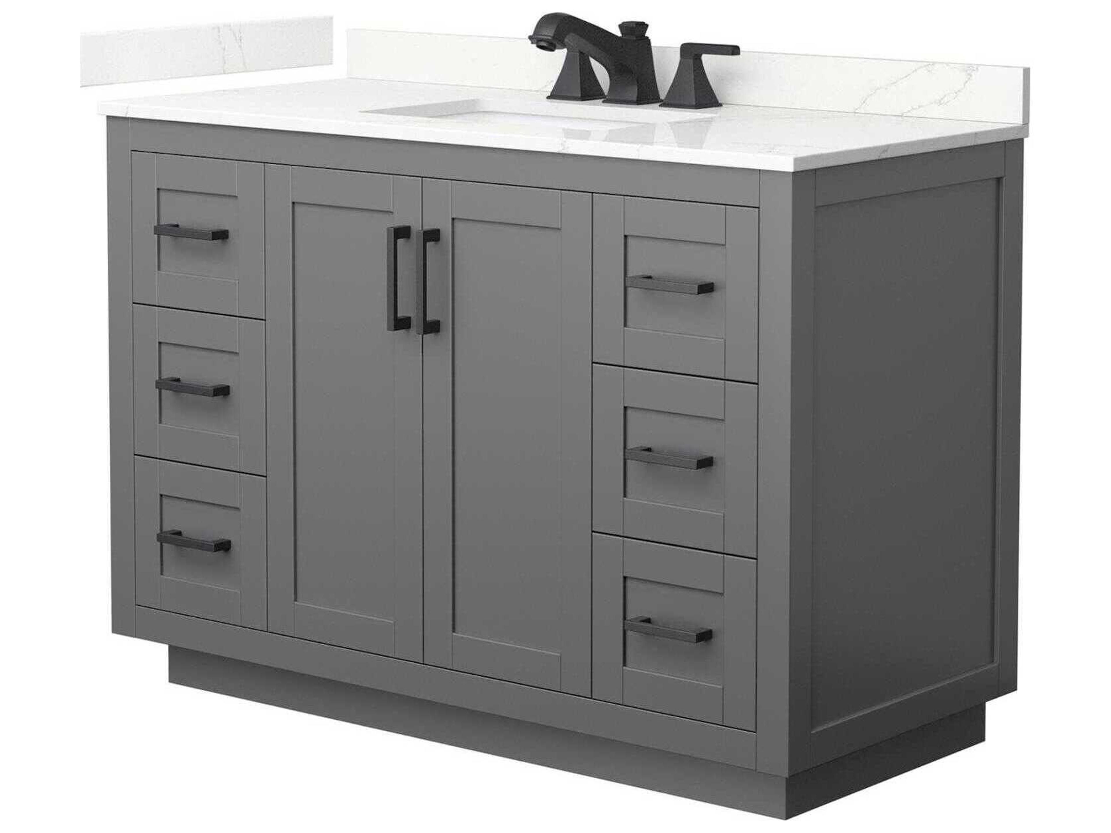 Wyndham Collection Miranda 48" Dark Gray Vanity