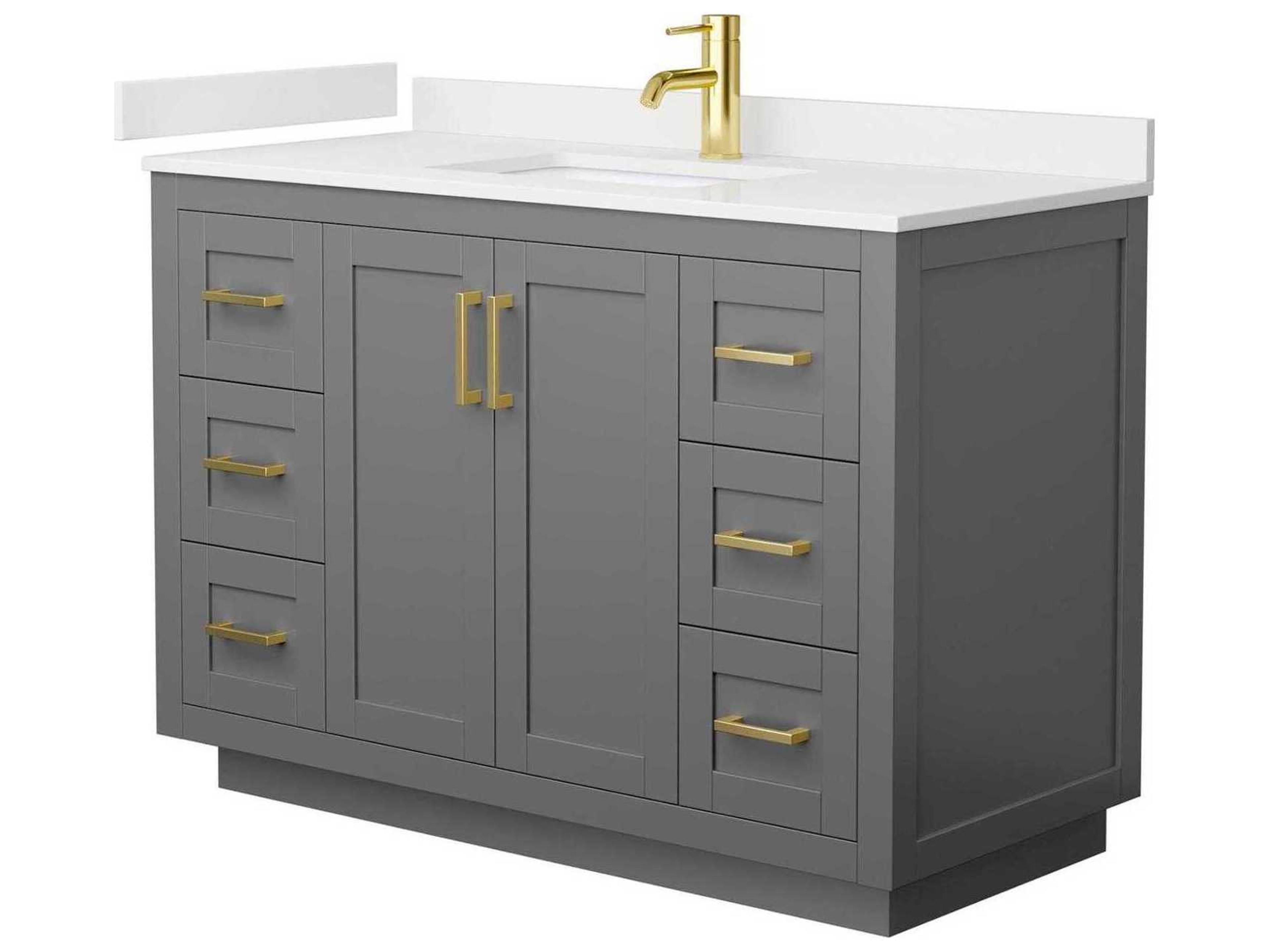 Wyndham Collection Miranda 48" Dark Gray Vanity