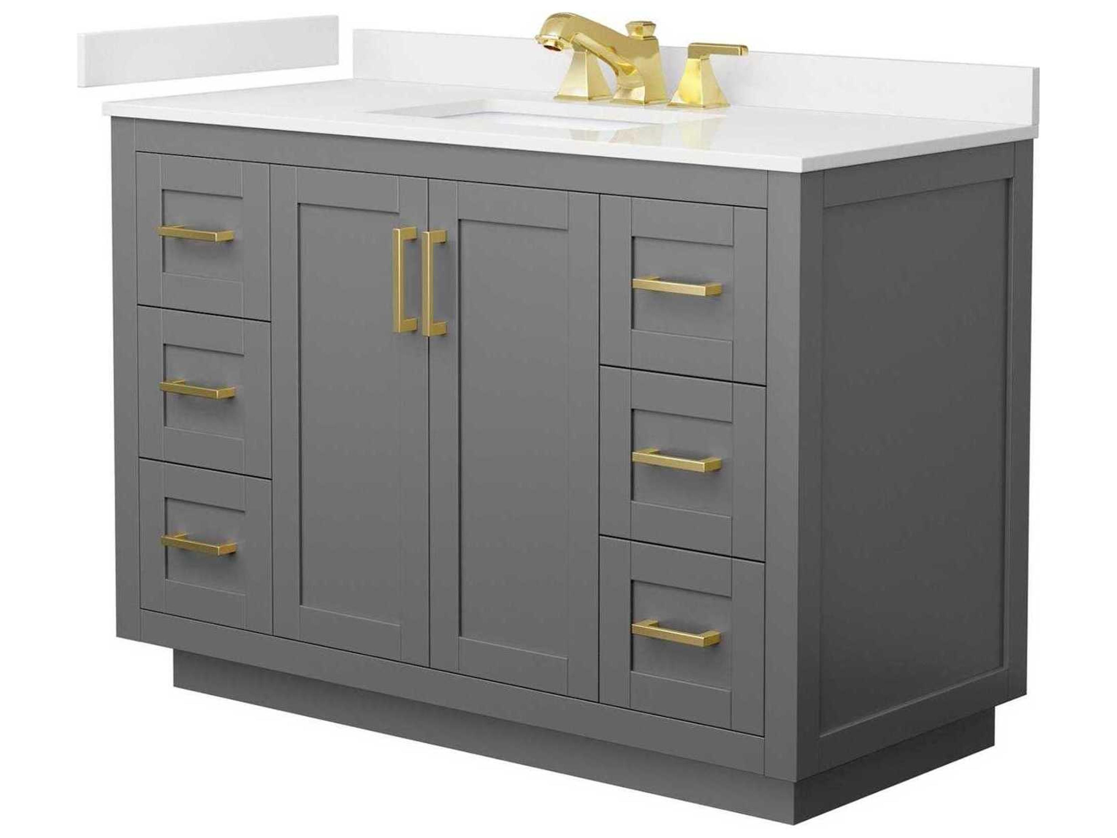 Wyndham Collection Miranda 48" Dark Gray Vanity
