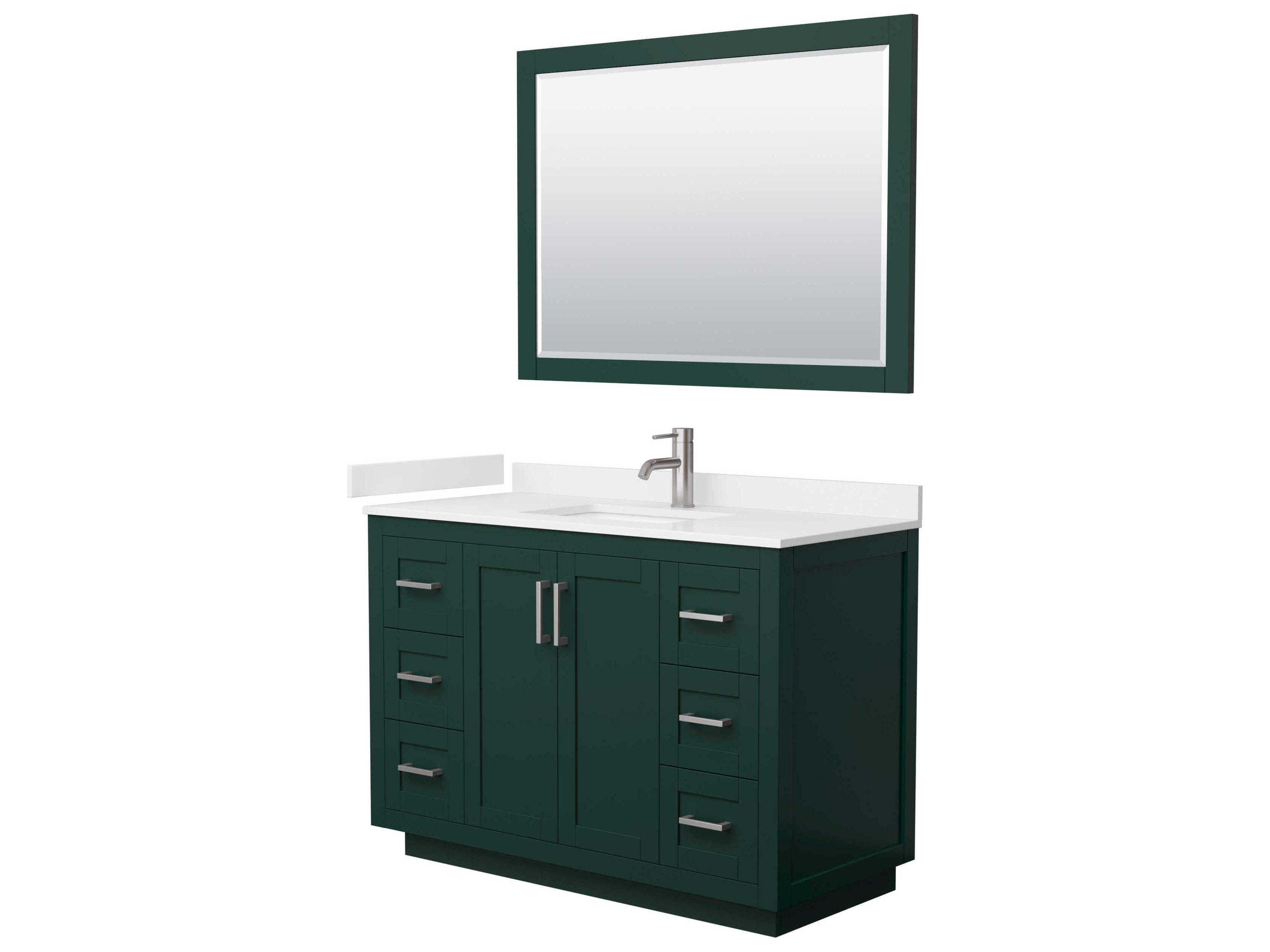 Wyndham Collection Miranda 48" Green Vanity with 46" Mirror