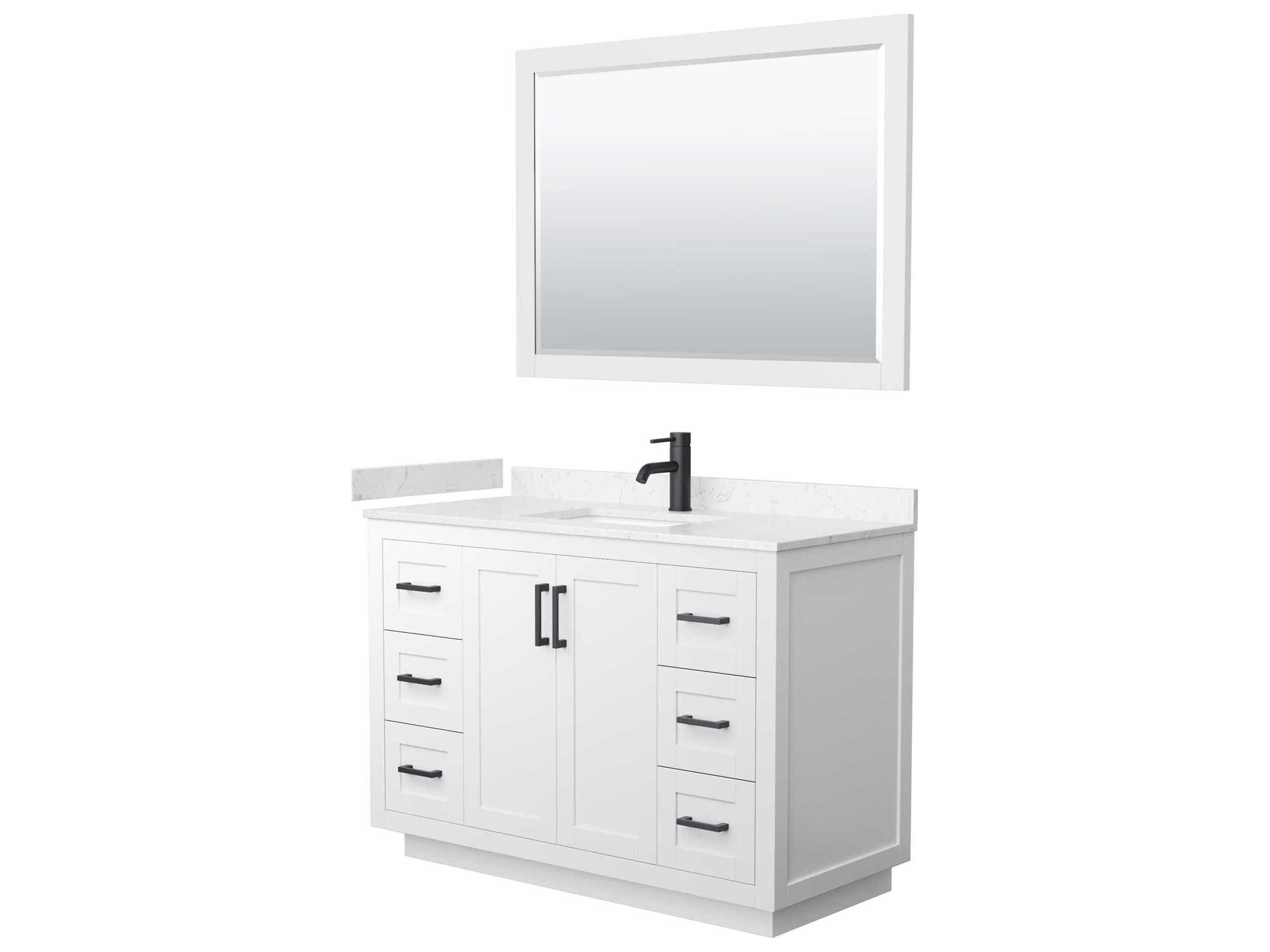 Miranda 48" White Vanity with 46" Mirror