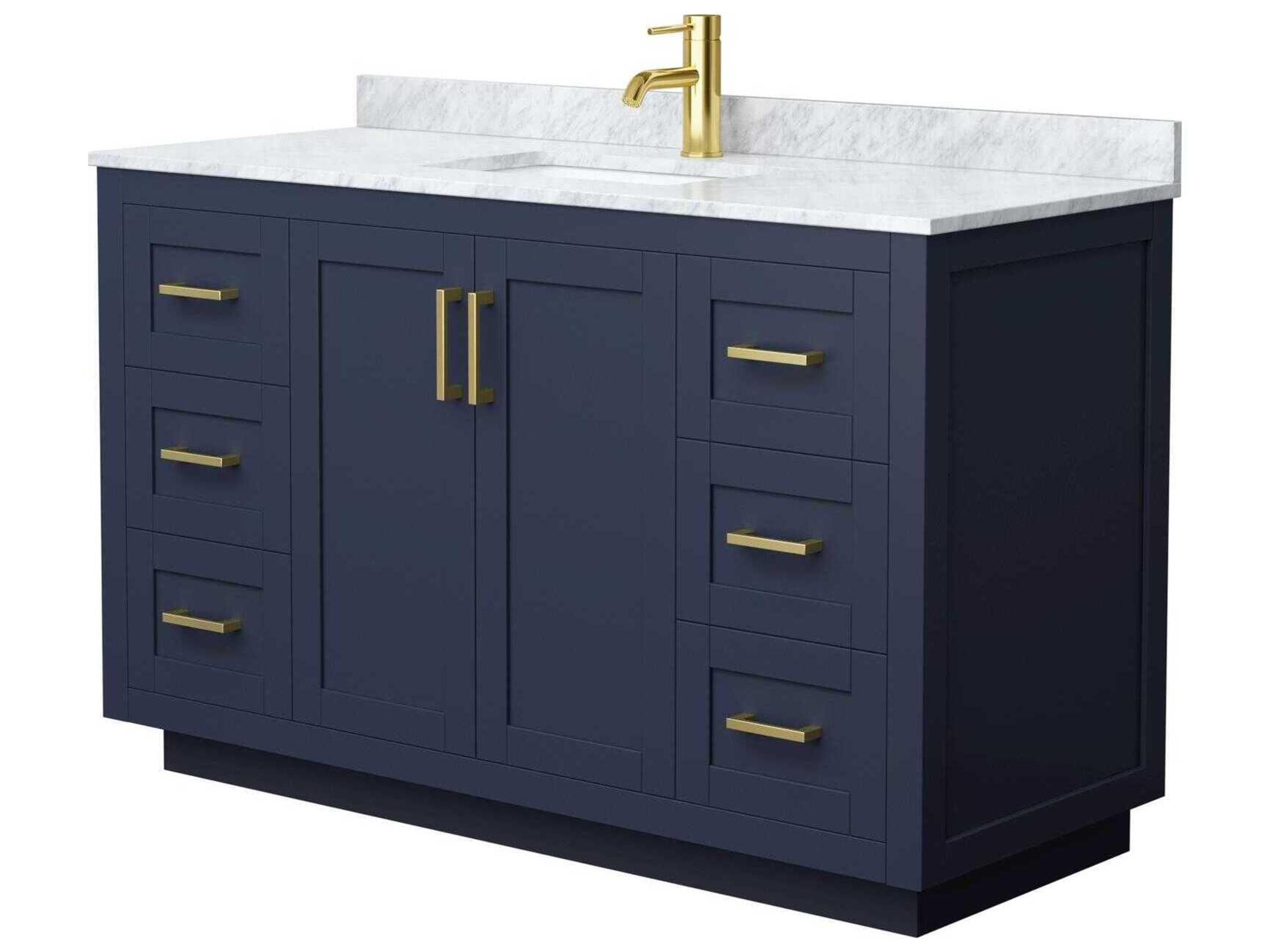 Wyndham Collection Miranda 54" Dark Blue Vanity
