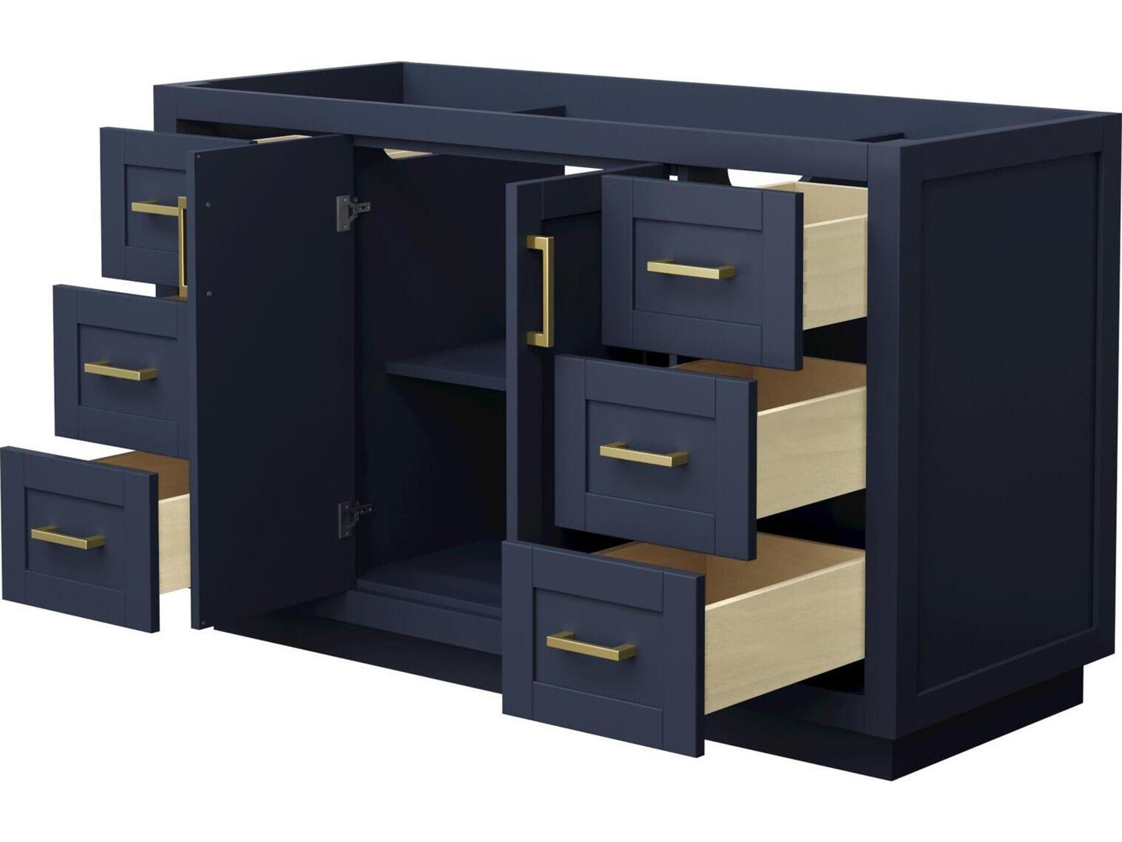 Wyndham Collection Miranda 53" Dark Blue Vanity