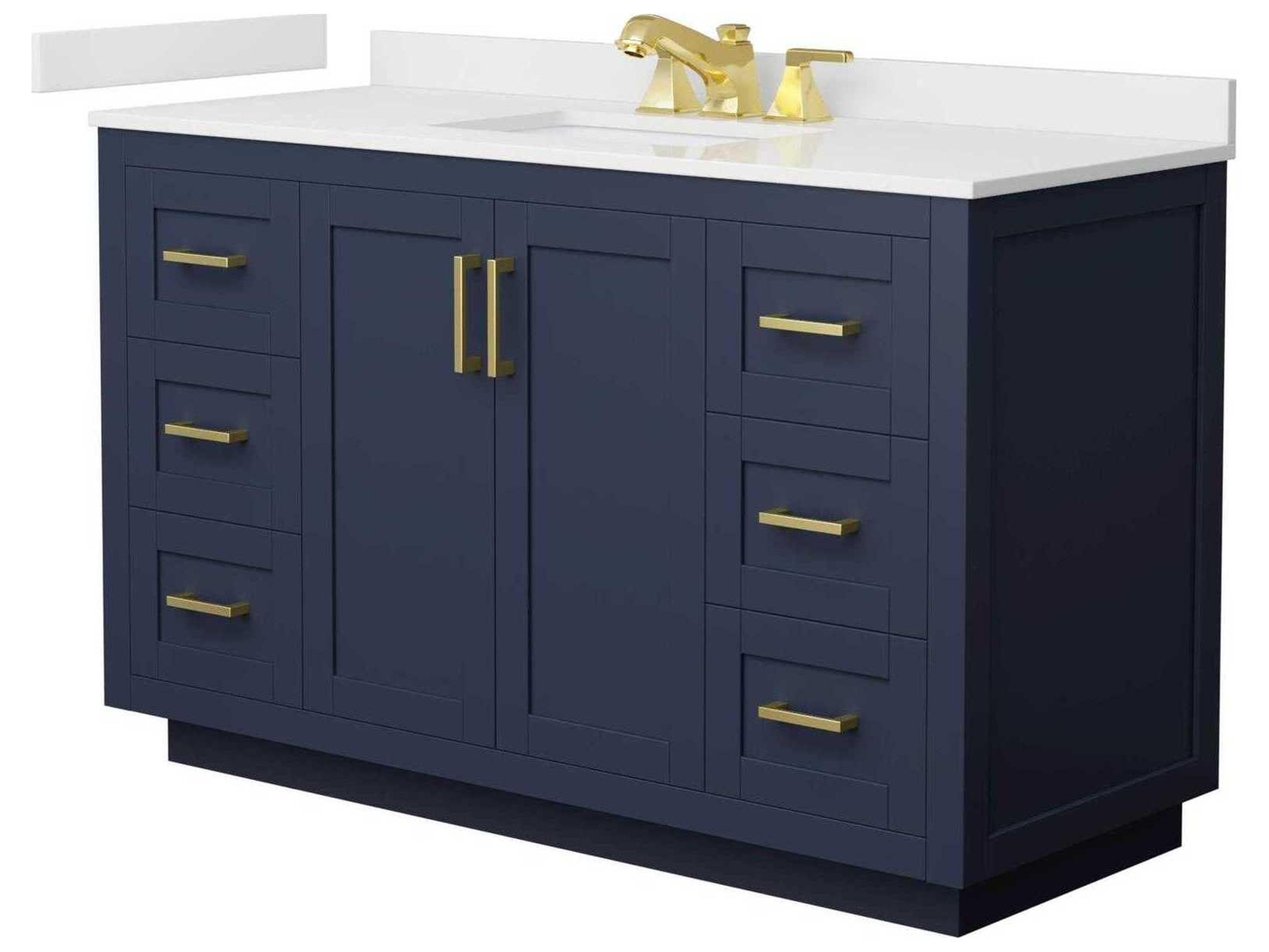 Wyndham Collection Miranda 54" Dark Blue Vanity