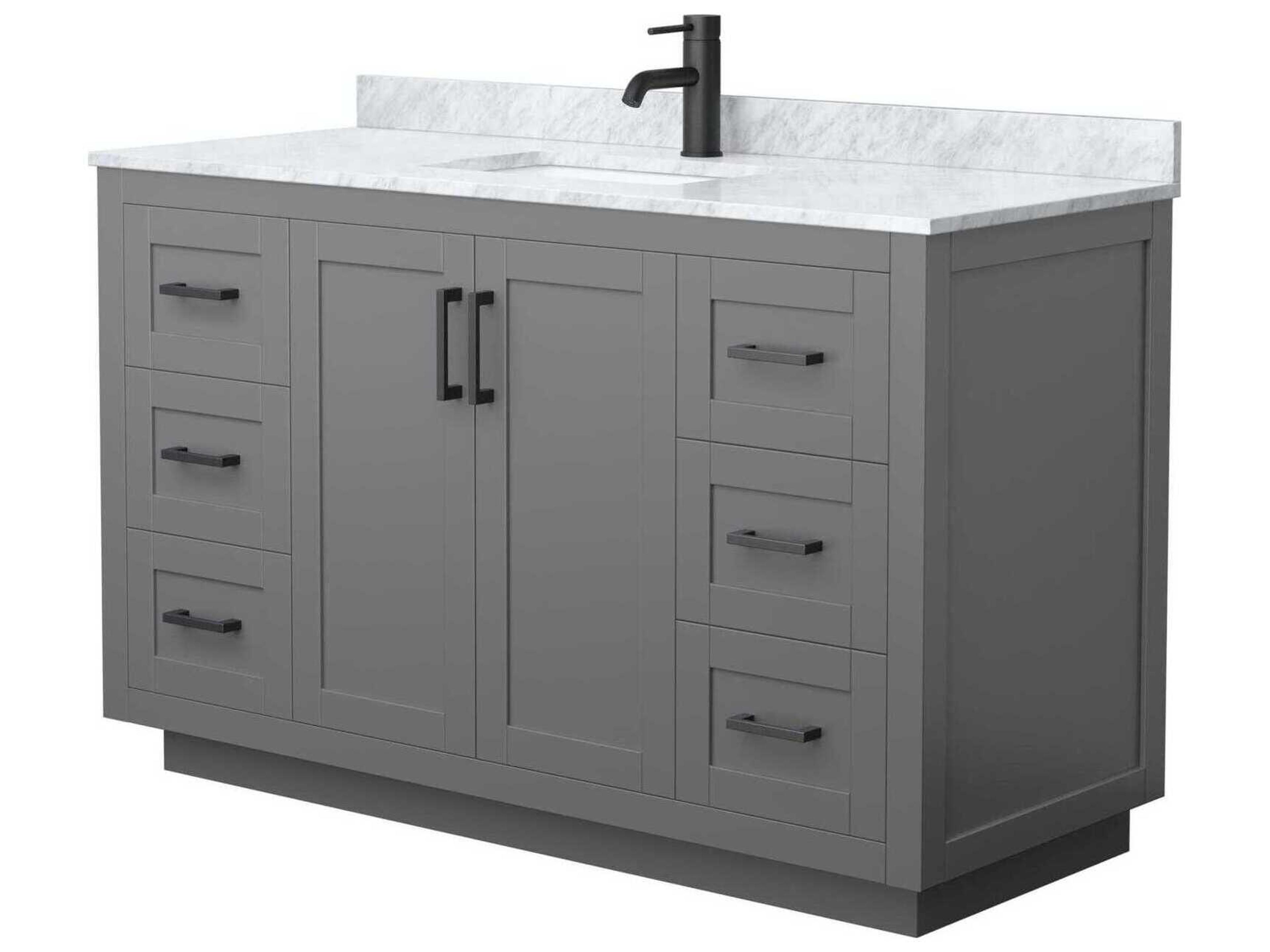Wyndham Collection Miranda 54" Dark Gray Vanity