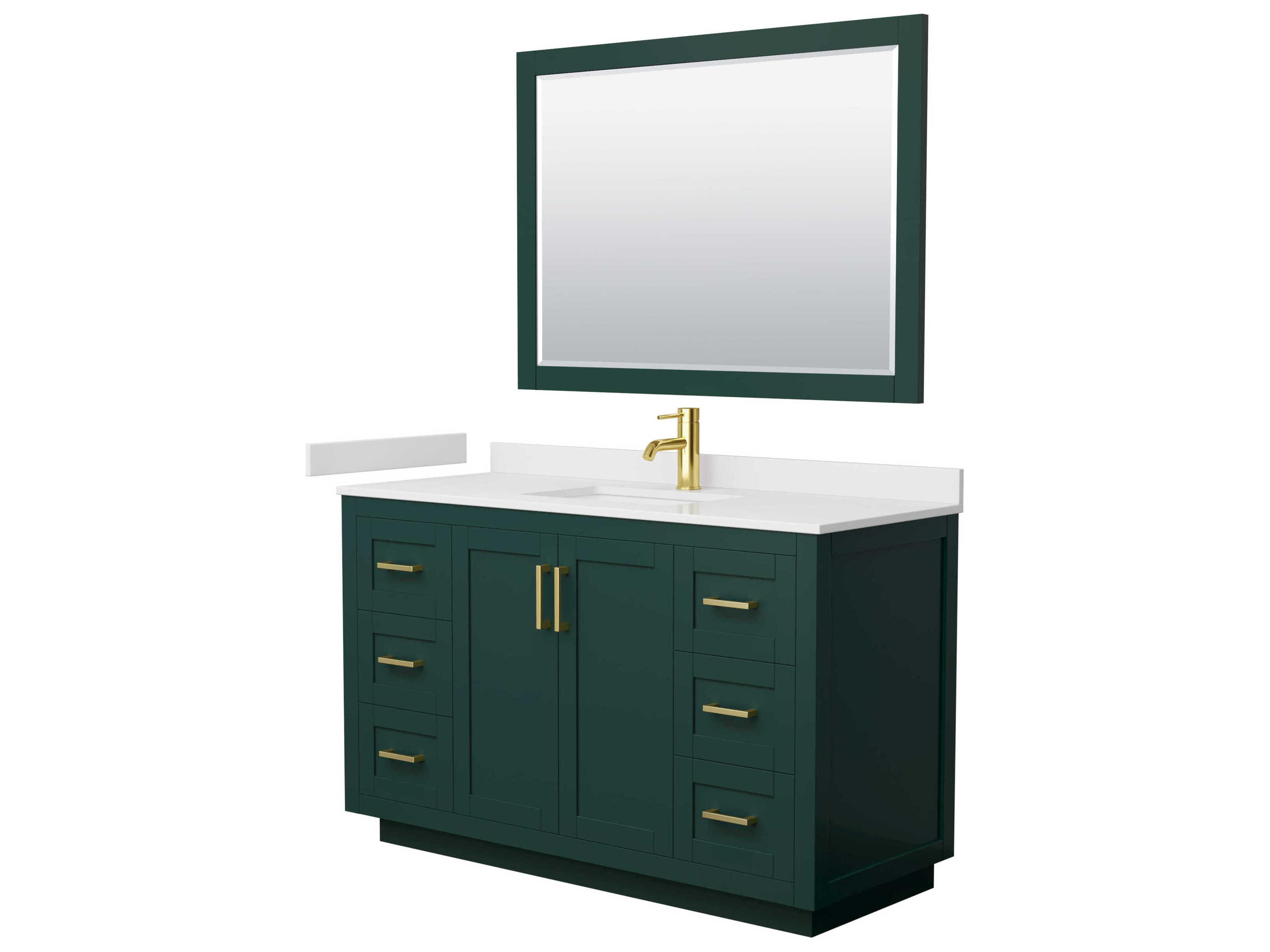 Wyndham Collection Miranda 54" Green Vanity with 46" Mirror