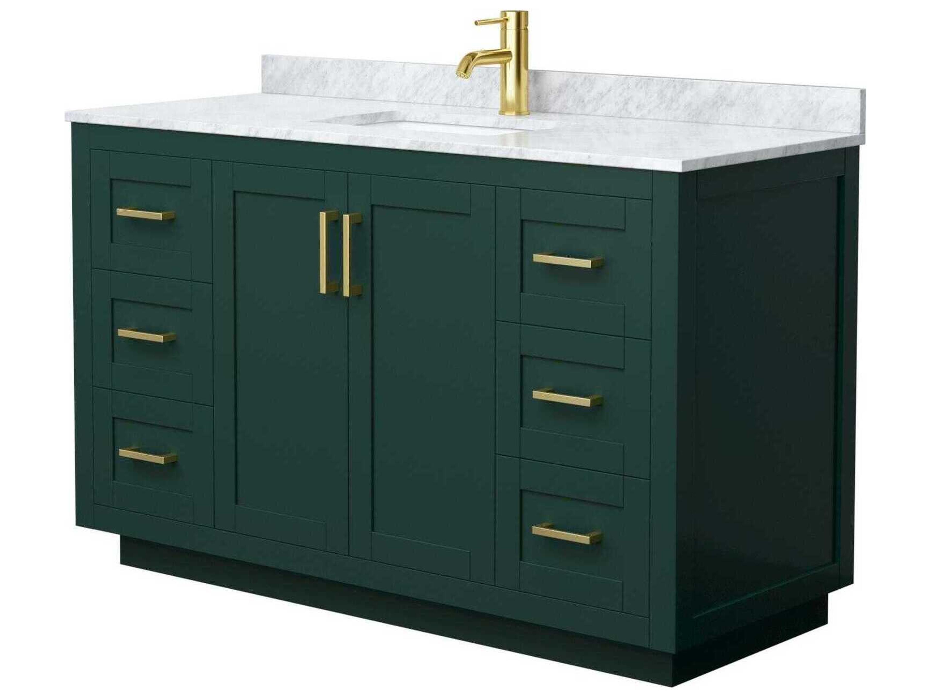 Wyndham Collection Miranda 54" Green Vanity