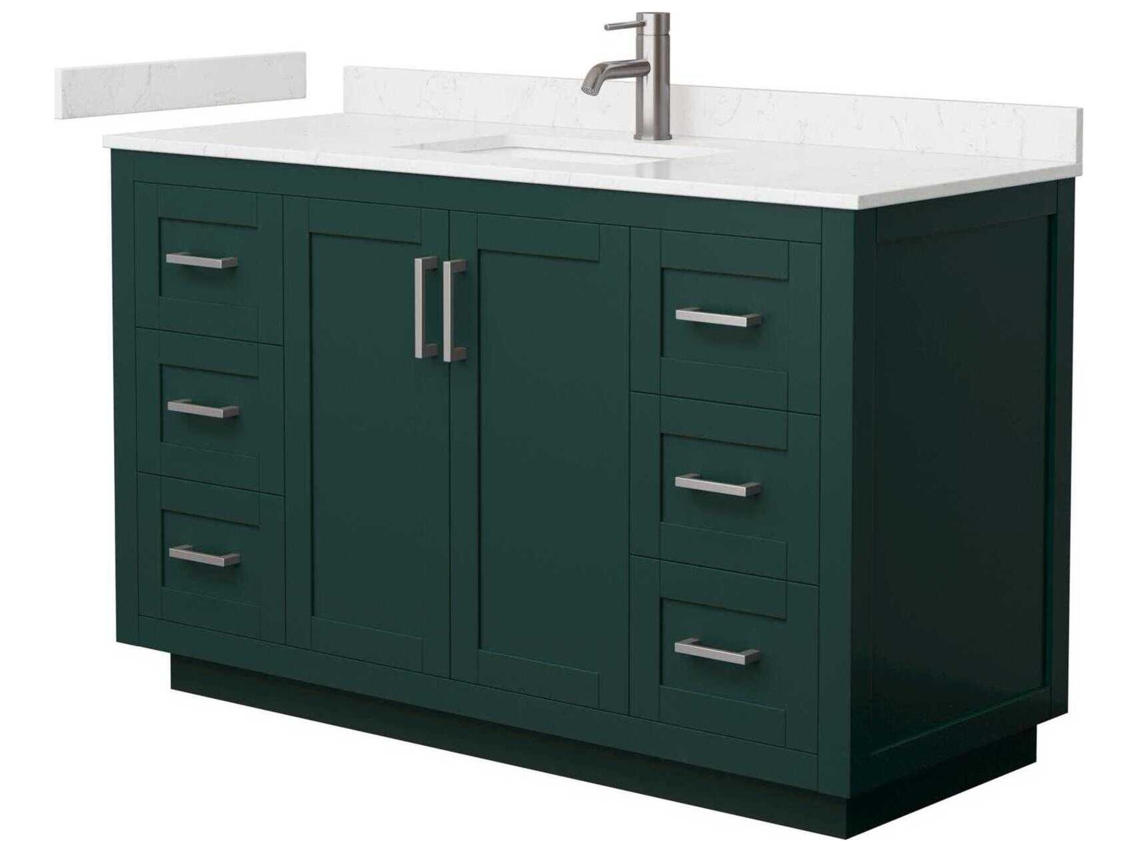 Wyndham Collection Miranda 54" Green Vanity