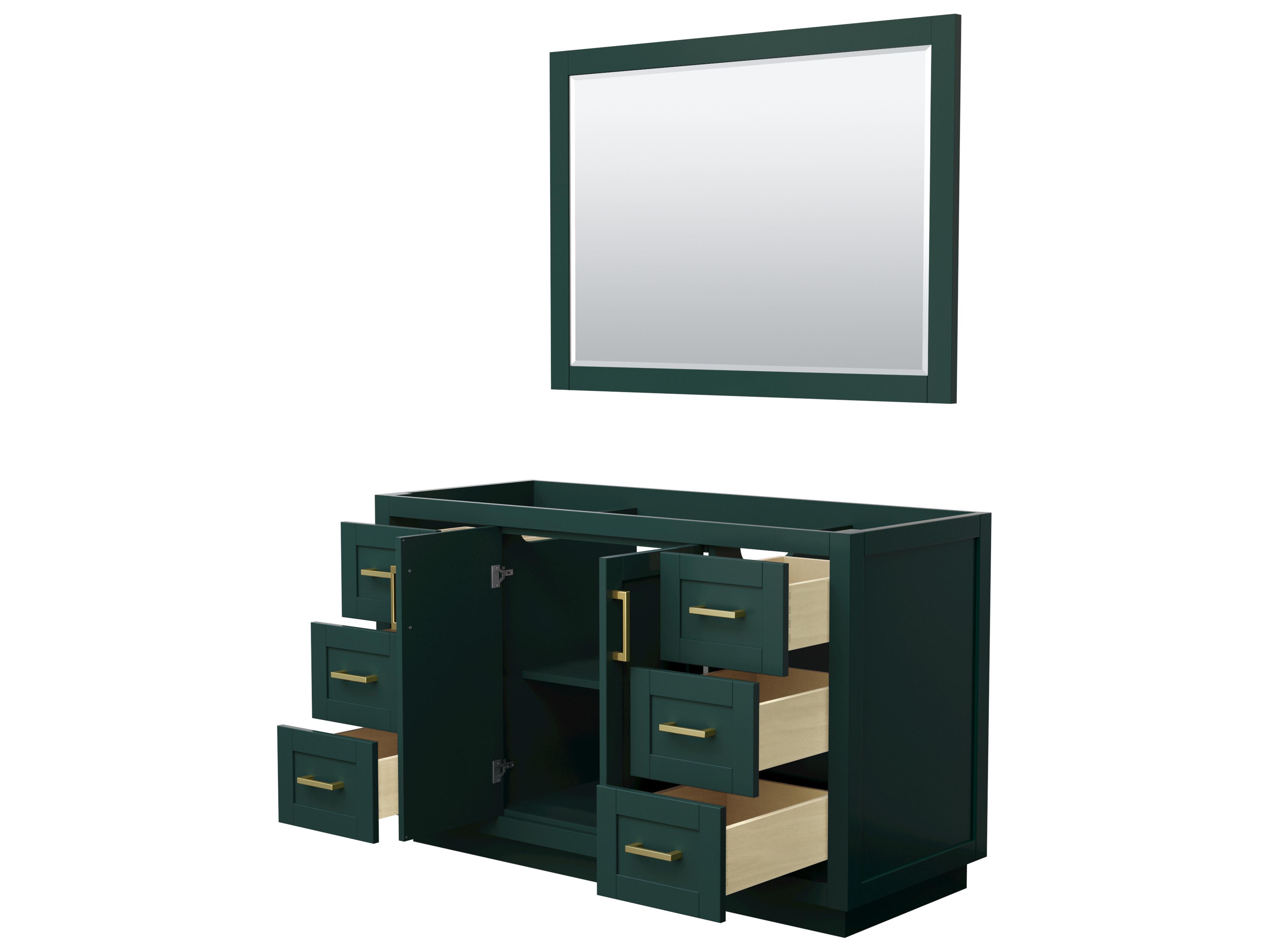 Wyndham Collection Miranda 53" Green Vanity with 46" Mirror