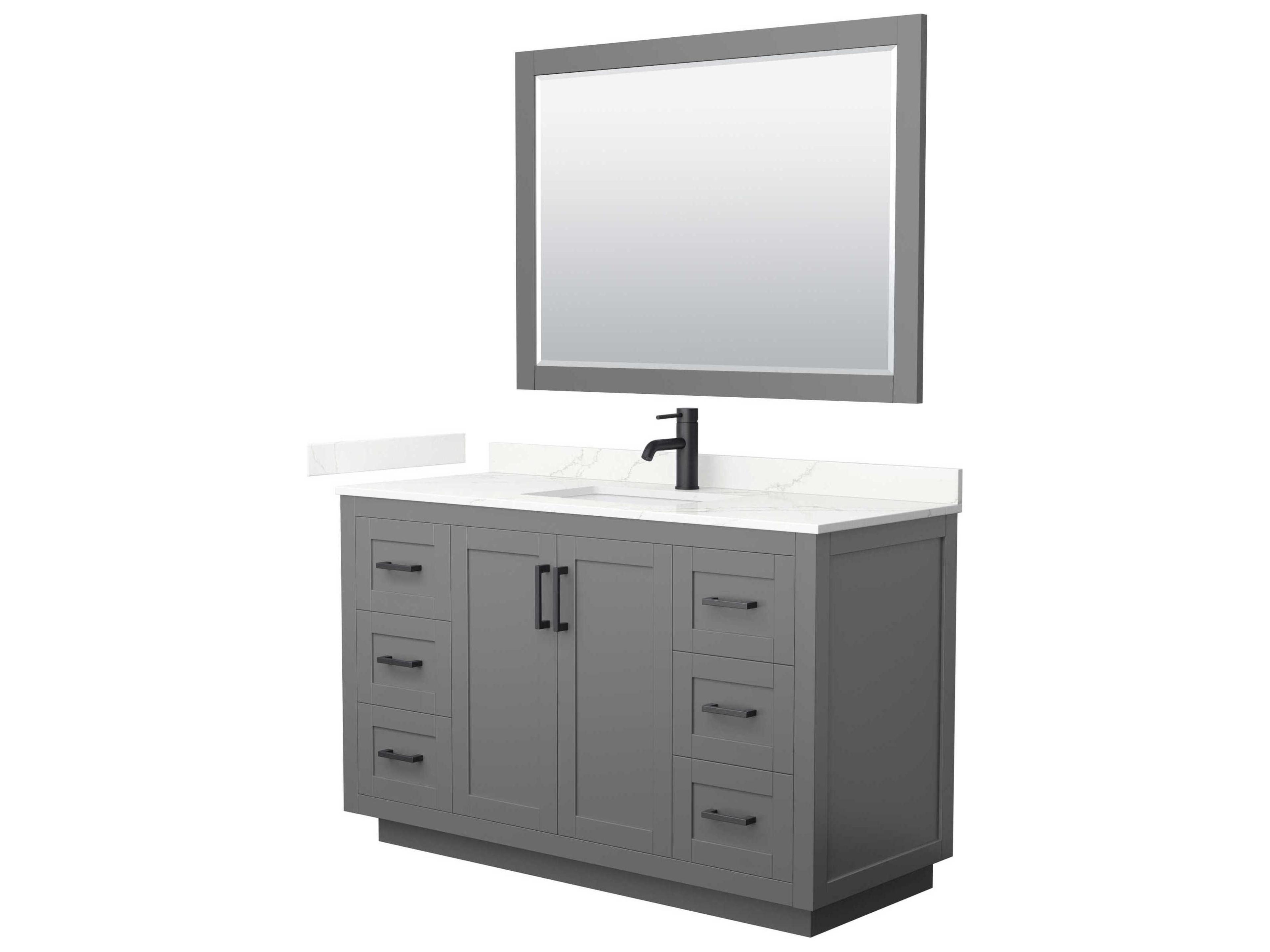 Miranda 54" Dark Gray Vanity with 46" Mirror