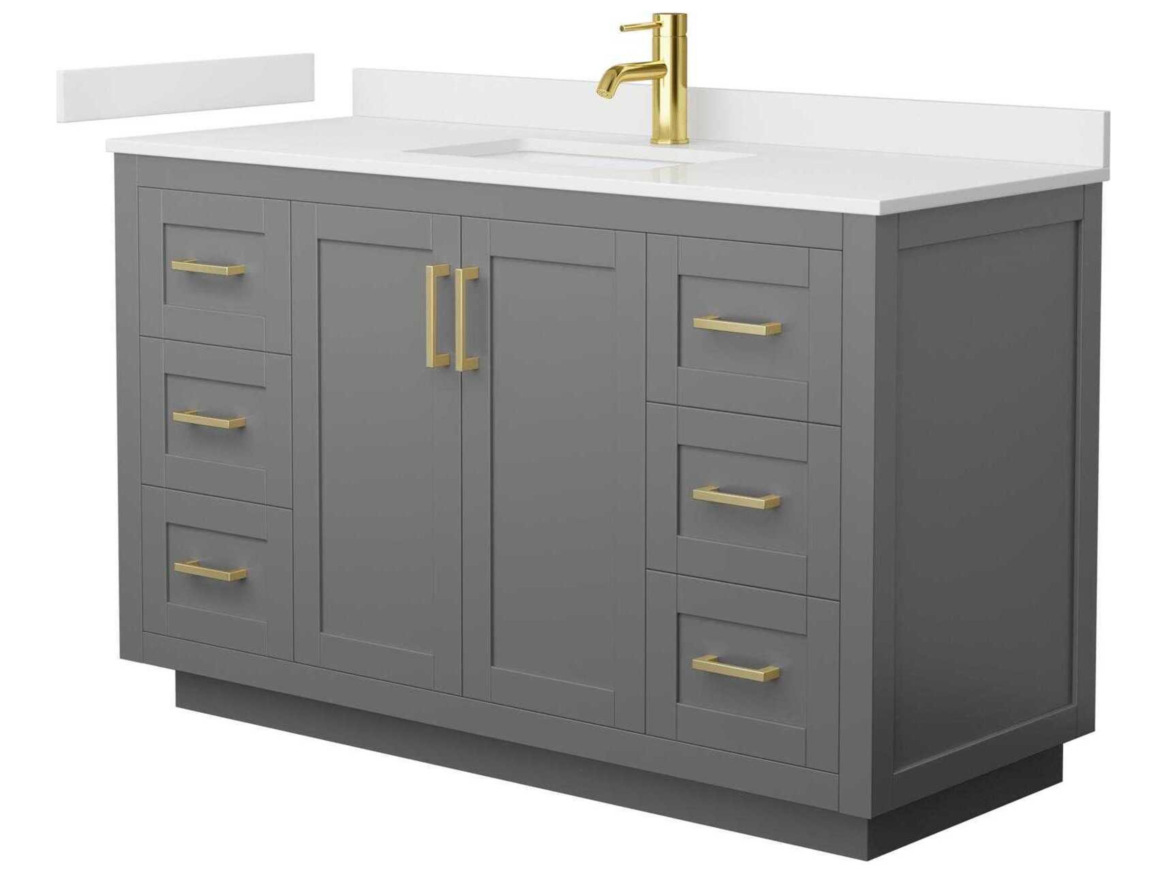 Wyndham Collection Miranda 54" Dark Gray Vanity