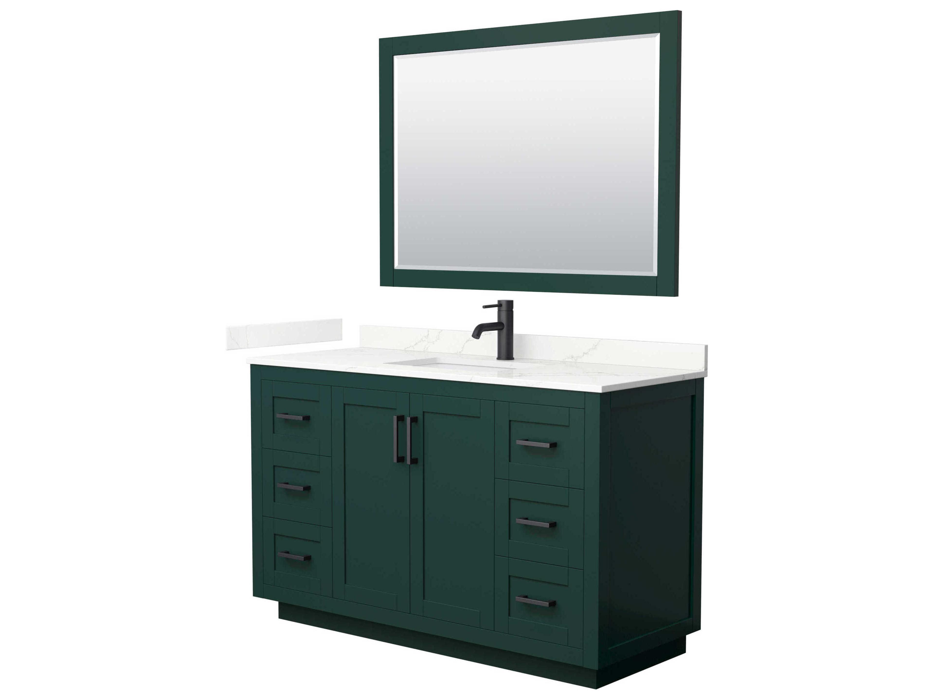 Wyndham Collection Miranda 54" Green Vanity with 46" Mirror