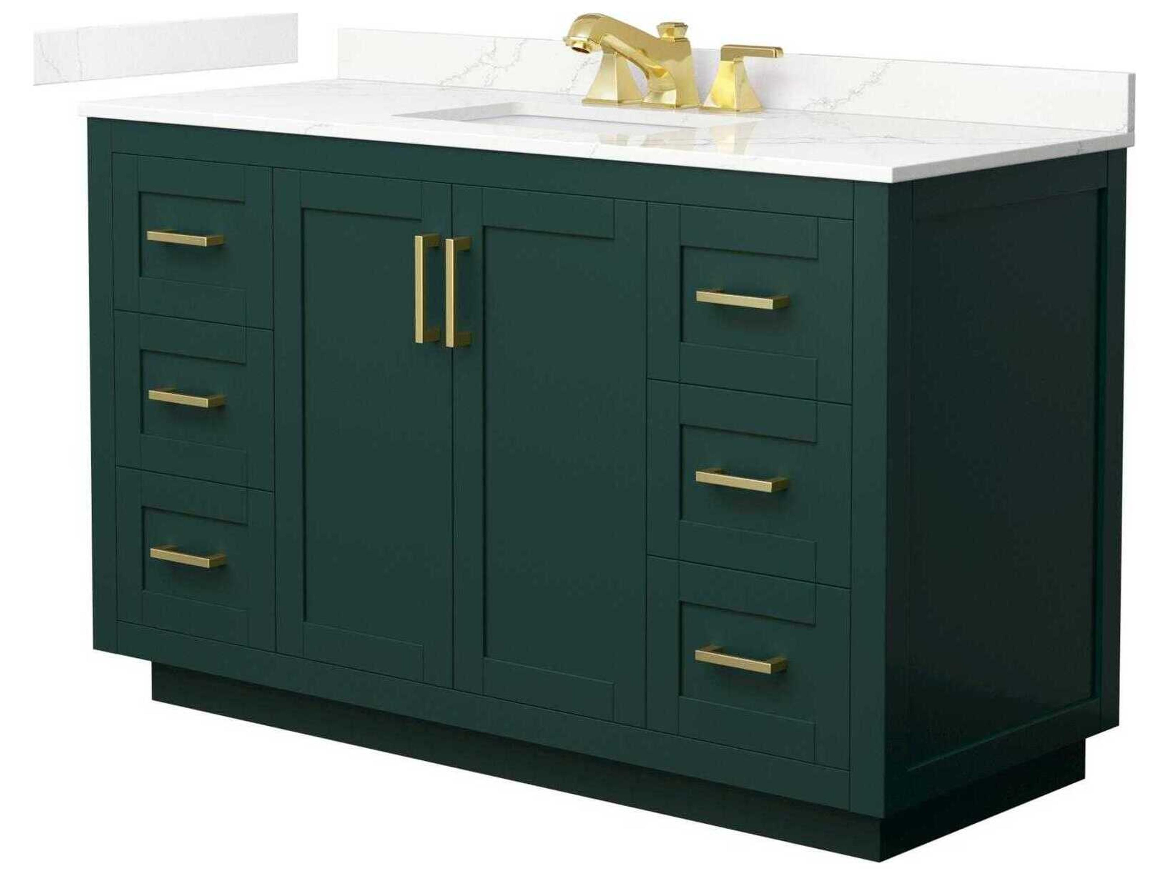 Wyndham Collection Miranda 54" Green Vanity