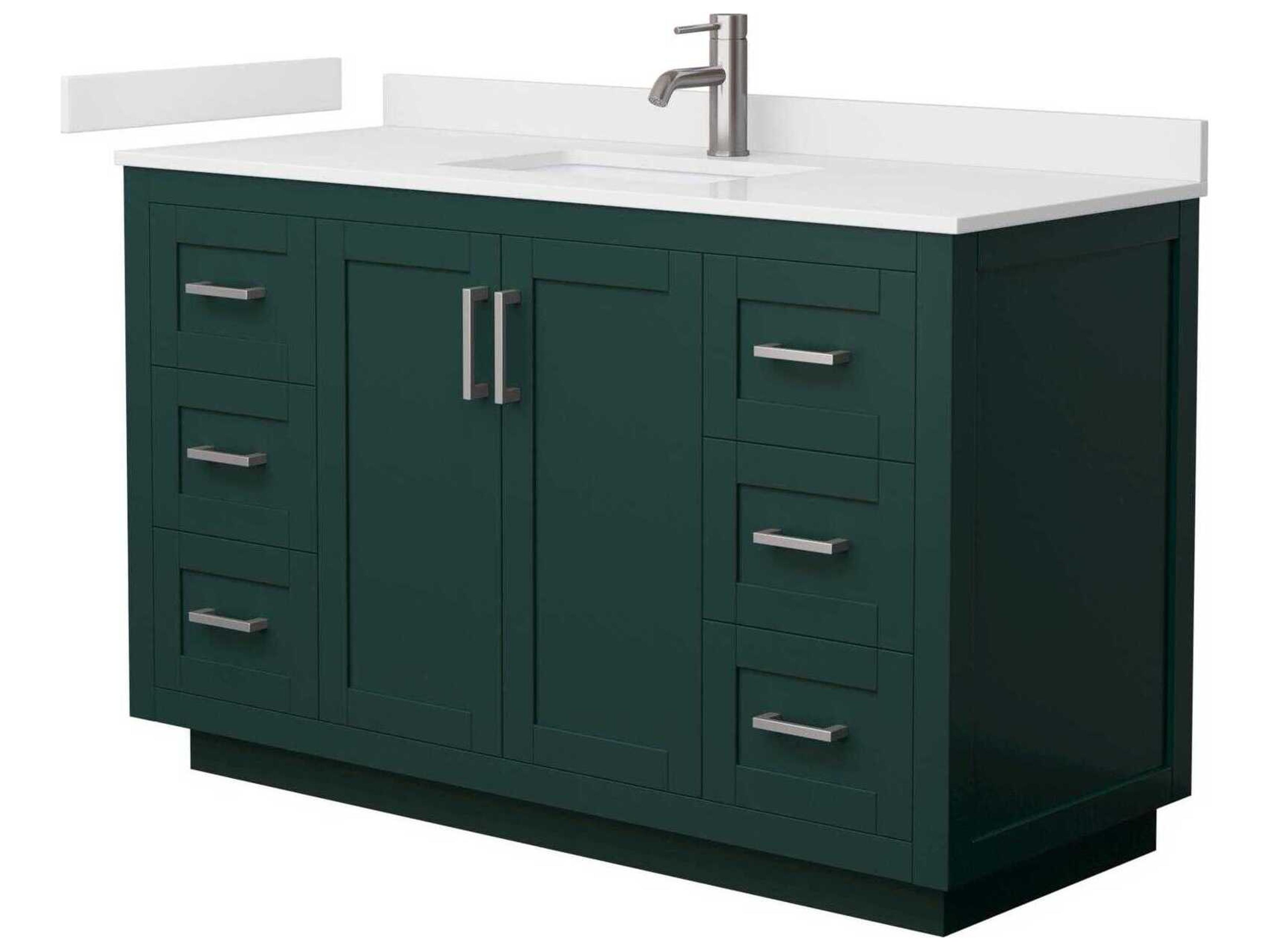 Wyndham Collection Miranda 54" Green Vanity