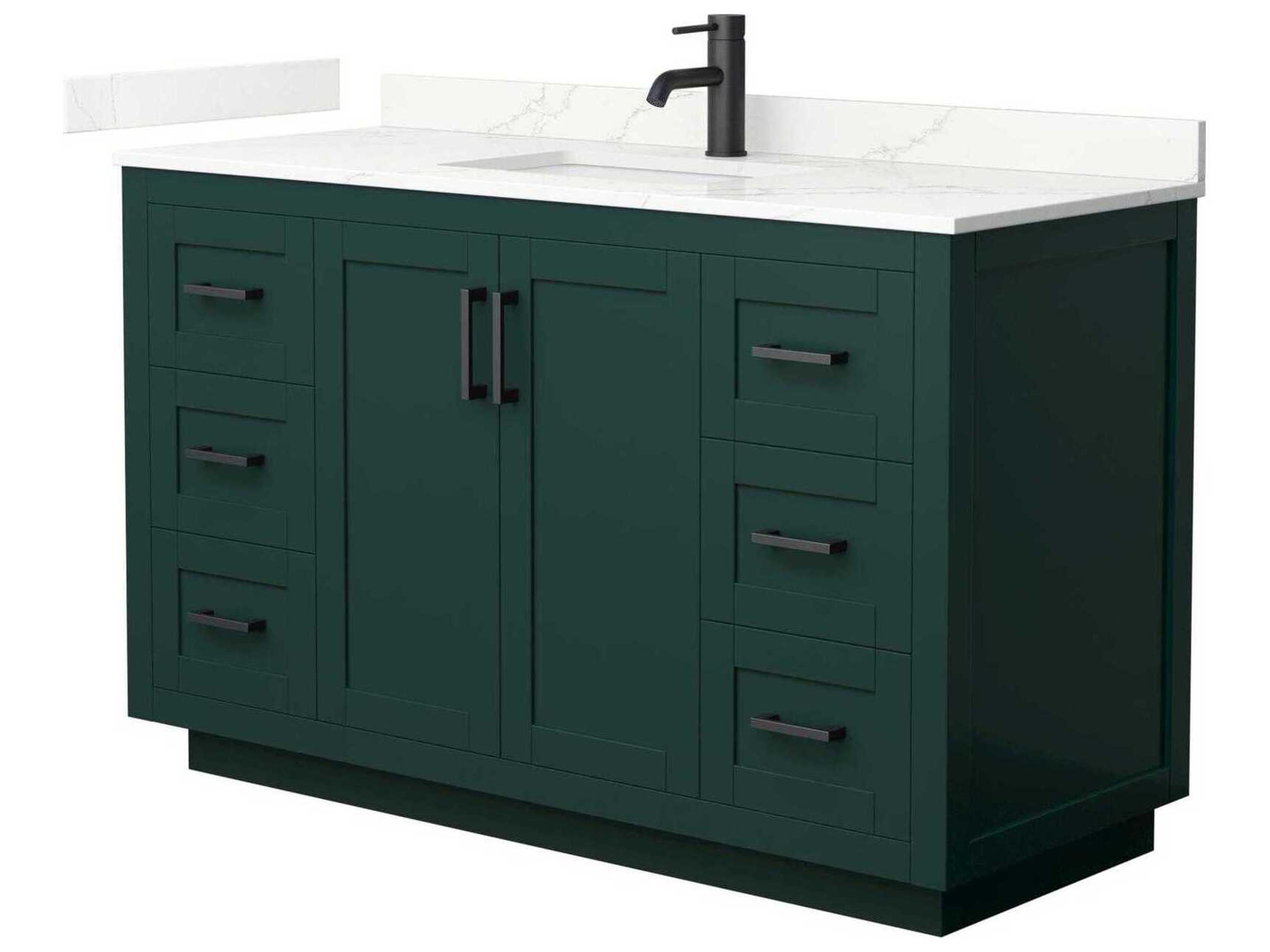 Wyndham Collection Miranda 54" Green Vanity