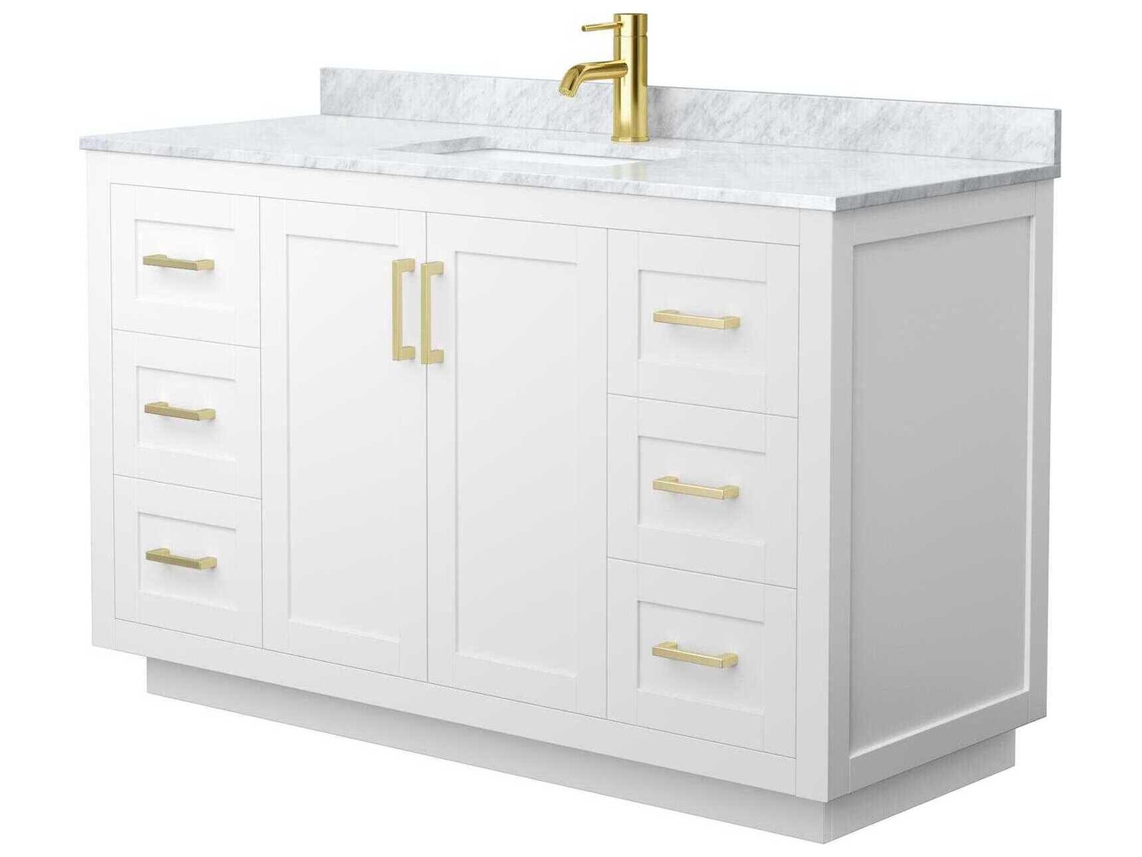 Wyndham Collection Miranda 54" White Vanity