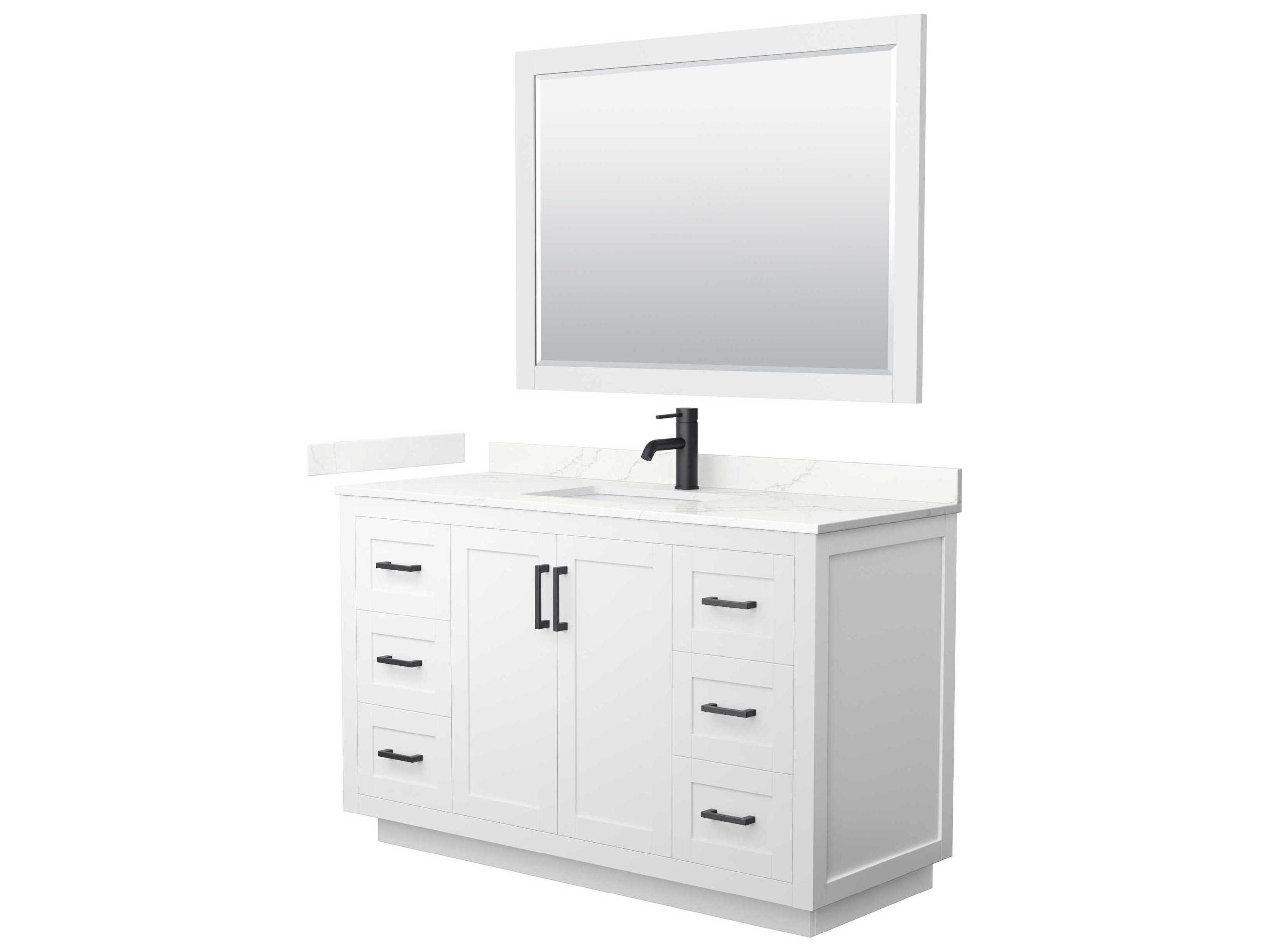 Miranda 54" White Vanity with 46" Mirror