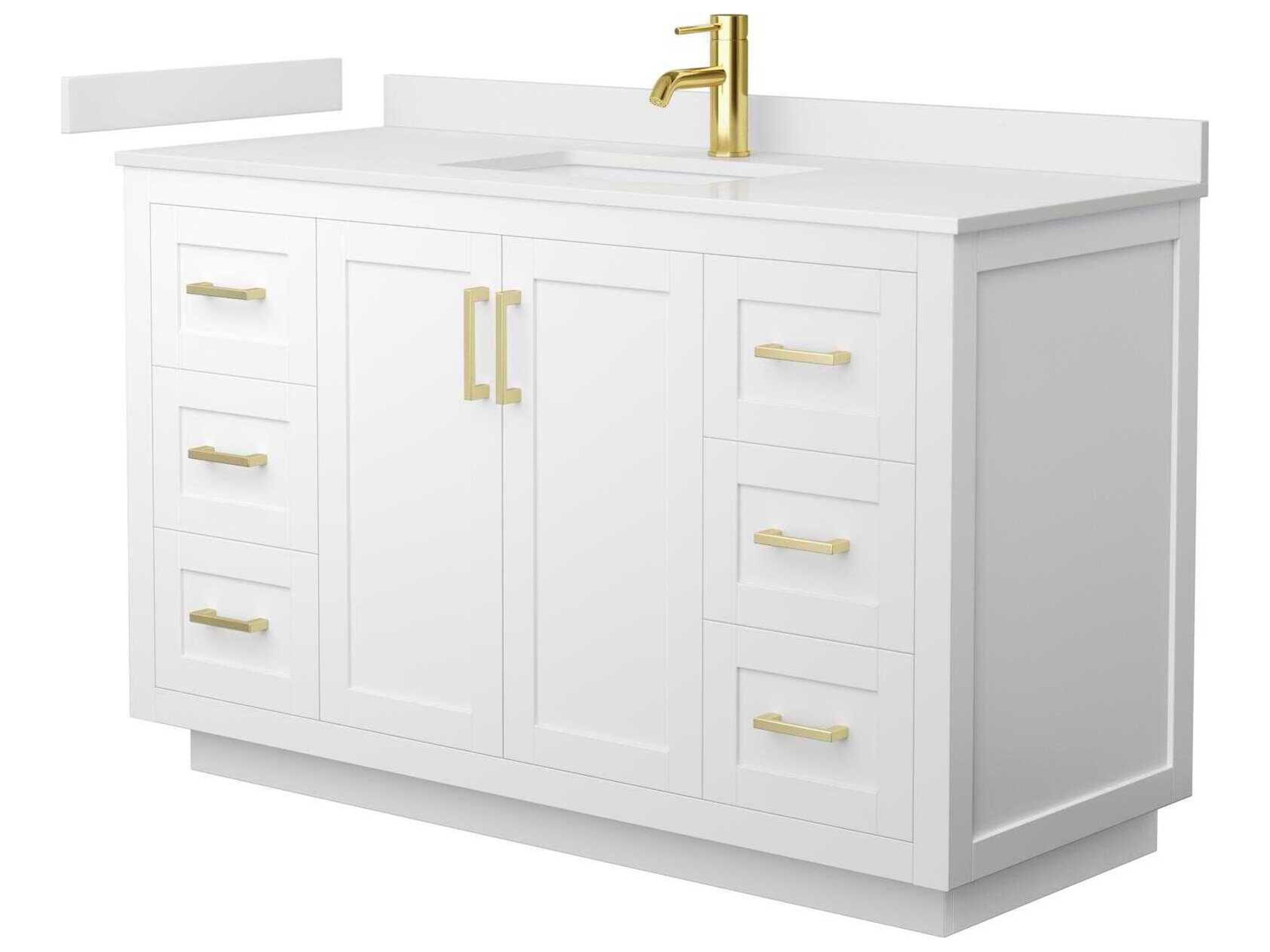 Wyndham Collection Miranda 54" White Vanity
