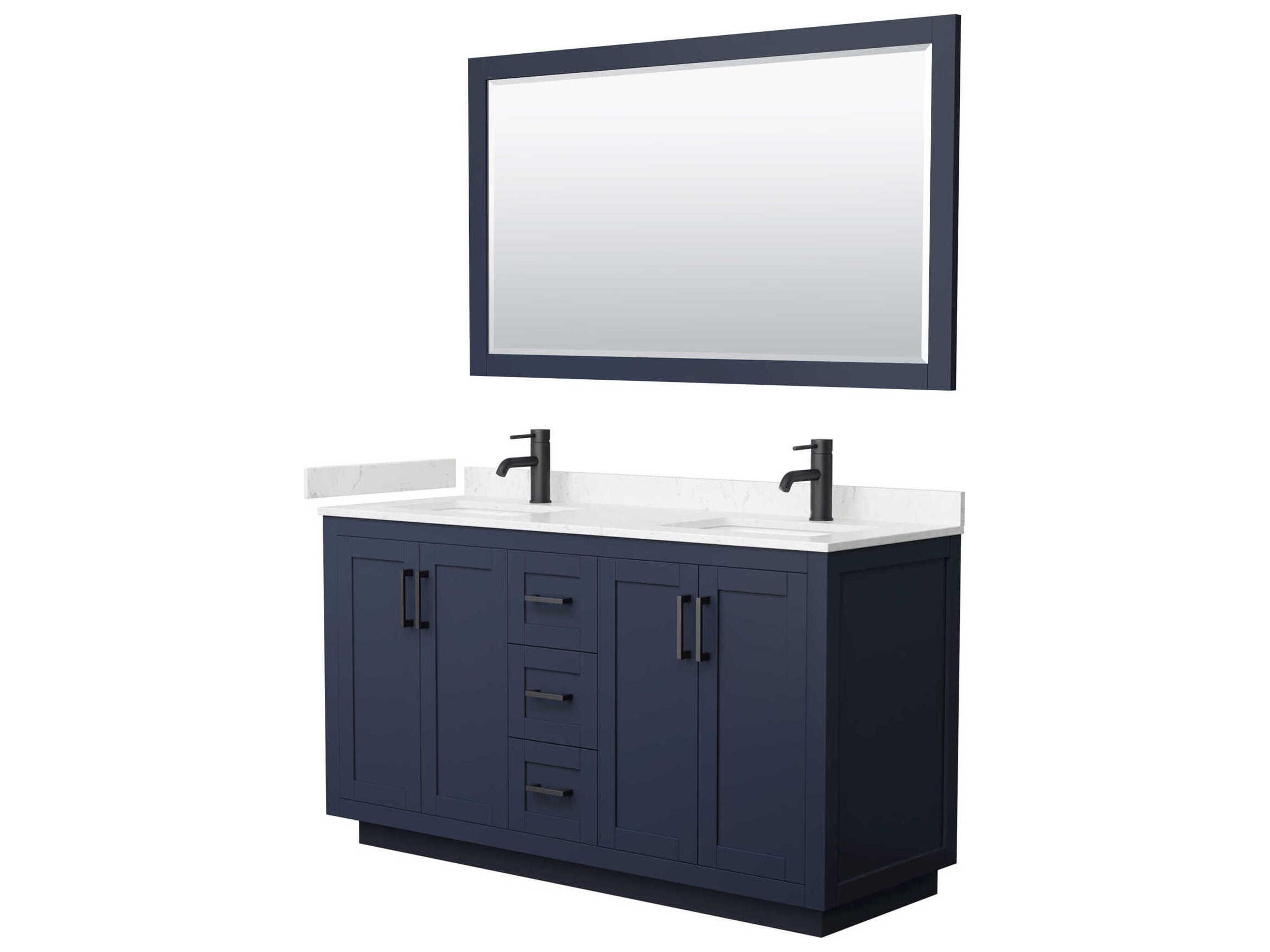 Miranda 60" Dark Blue Vanity with 58" Mirror
