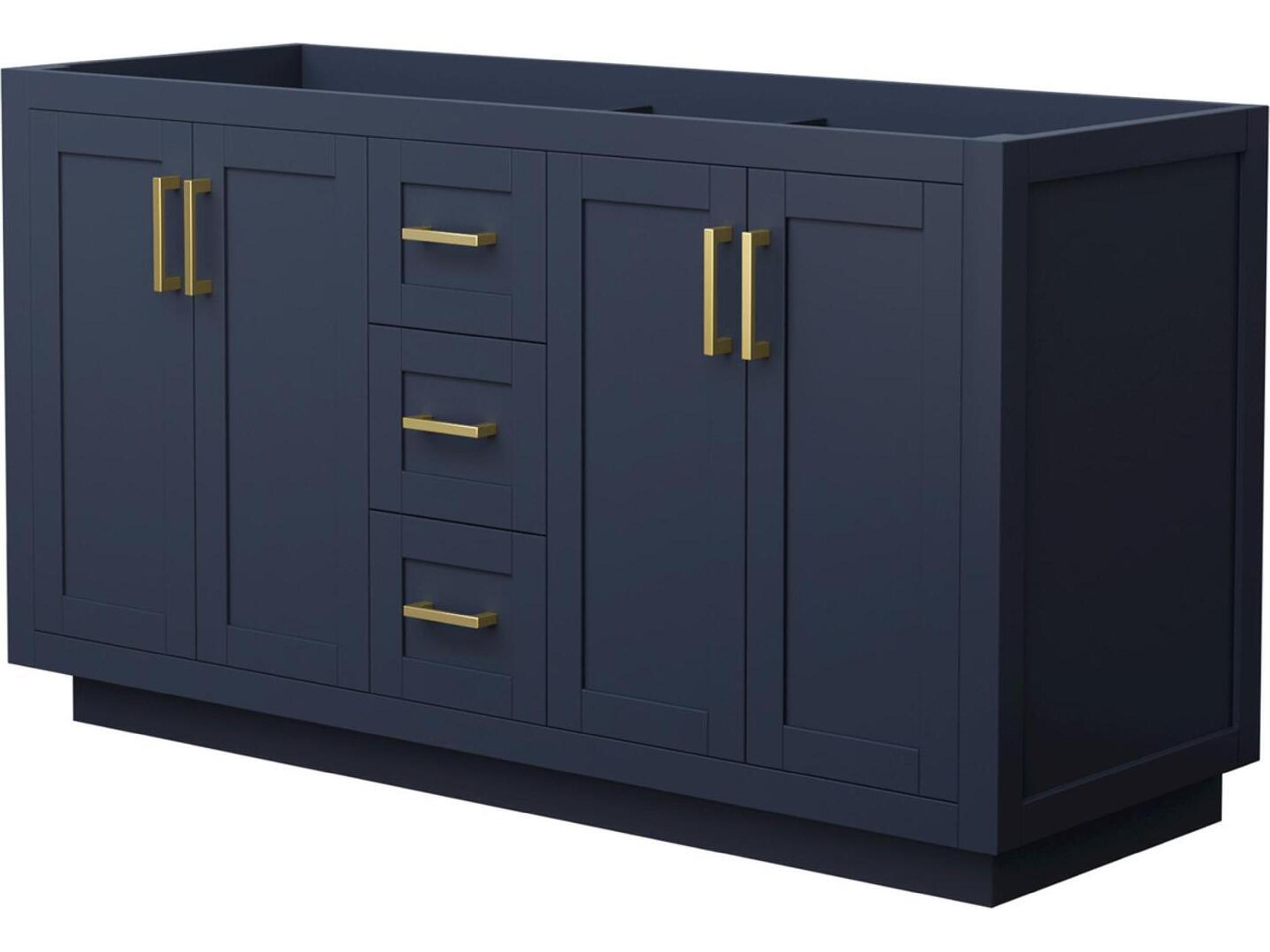 Wyndham Collection Miranda 59" Dark Blue Vanity