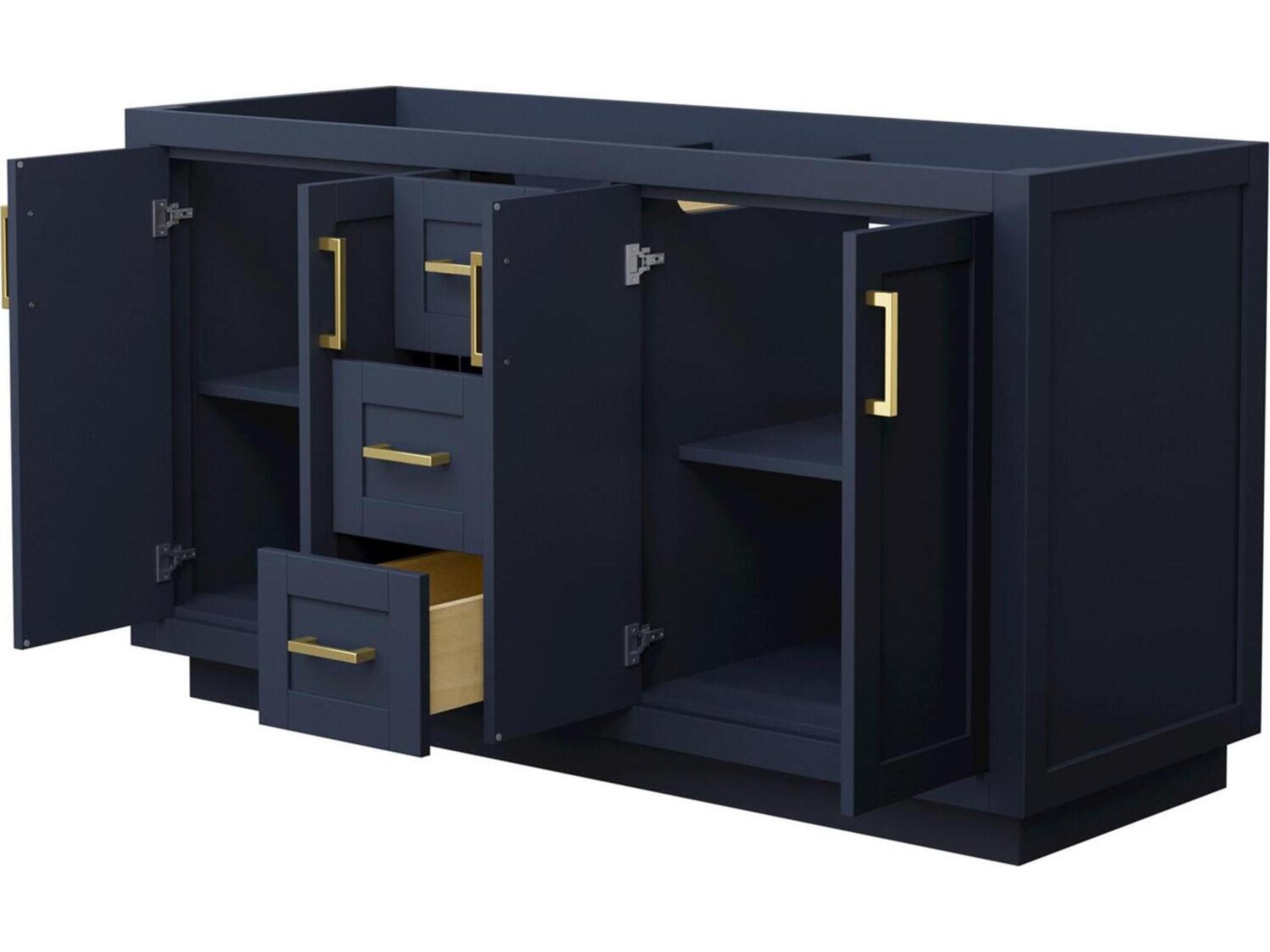 Wyndham Collection Miranda 59" Dark Blue Vanity