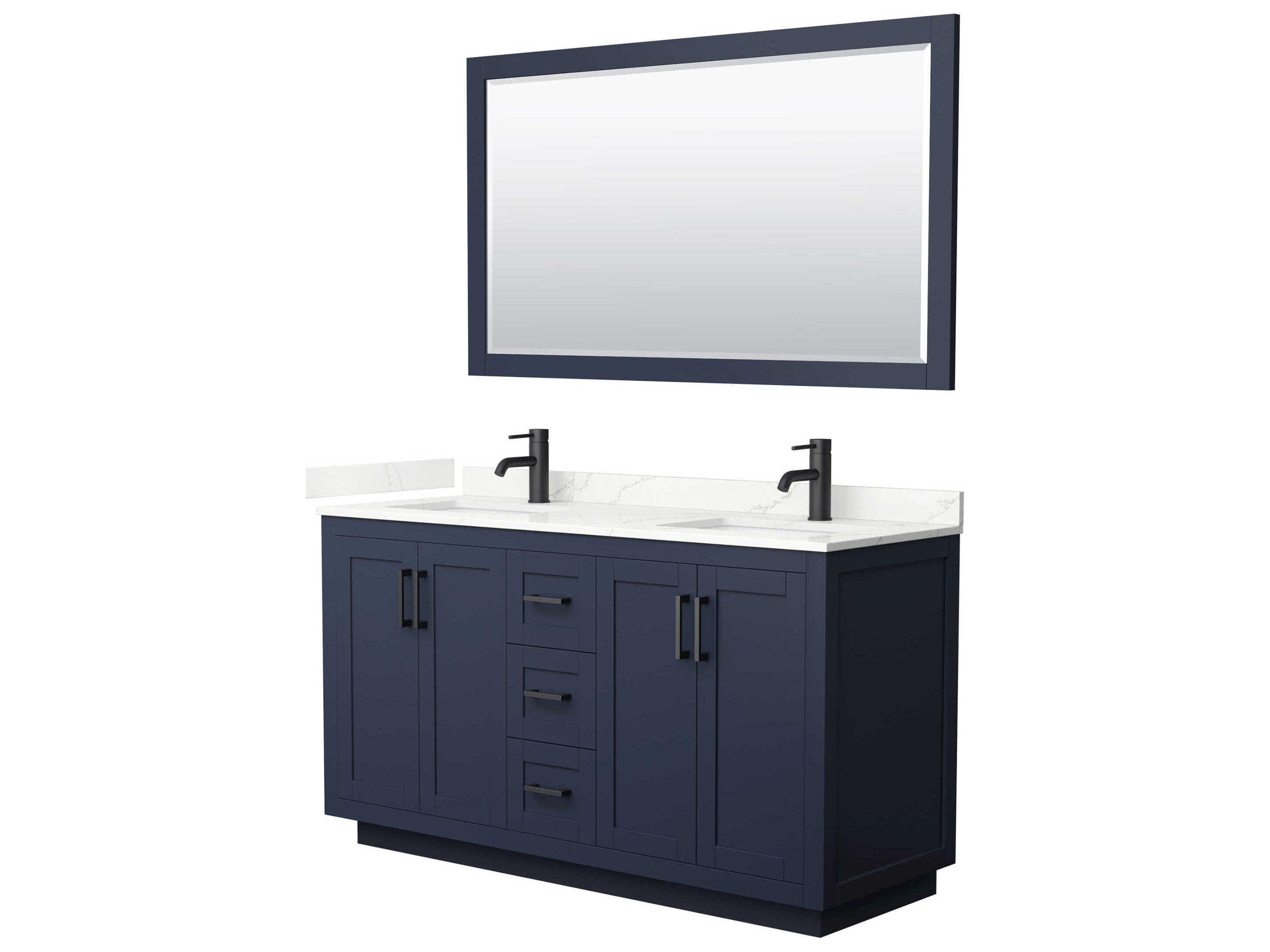 Miranda 60" Dark Blue Vanity with 58" Mirror