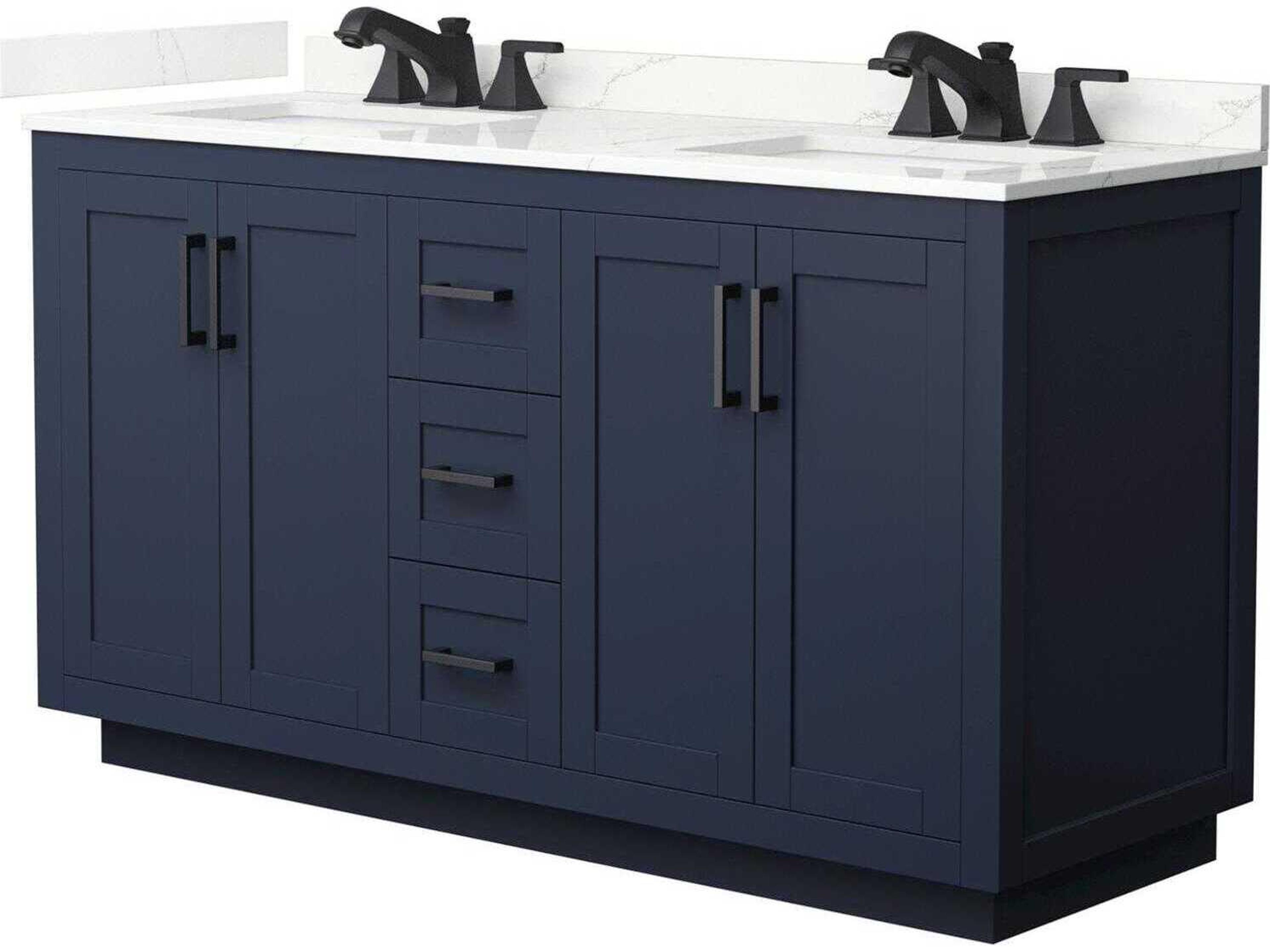 Wyndham Collection Miranda 60" Dark Blue Vanity