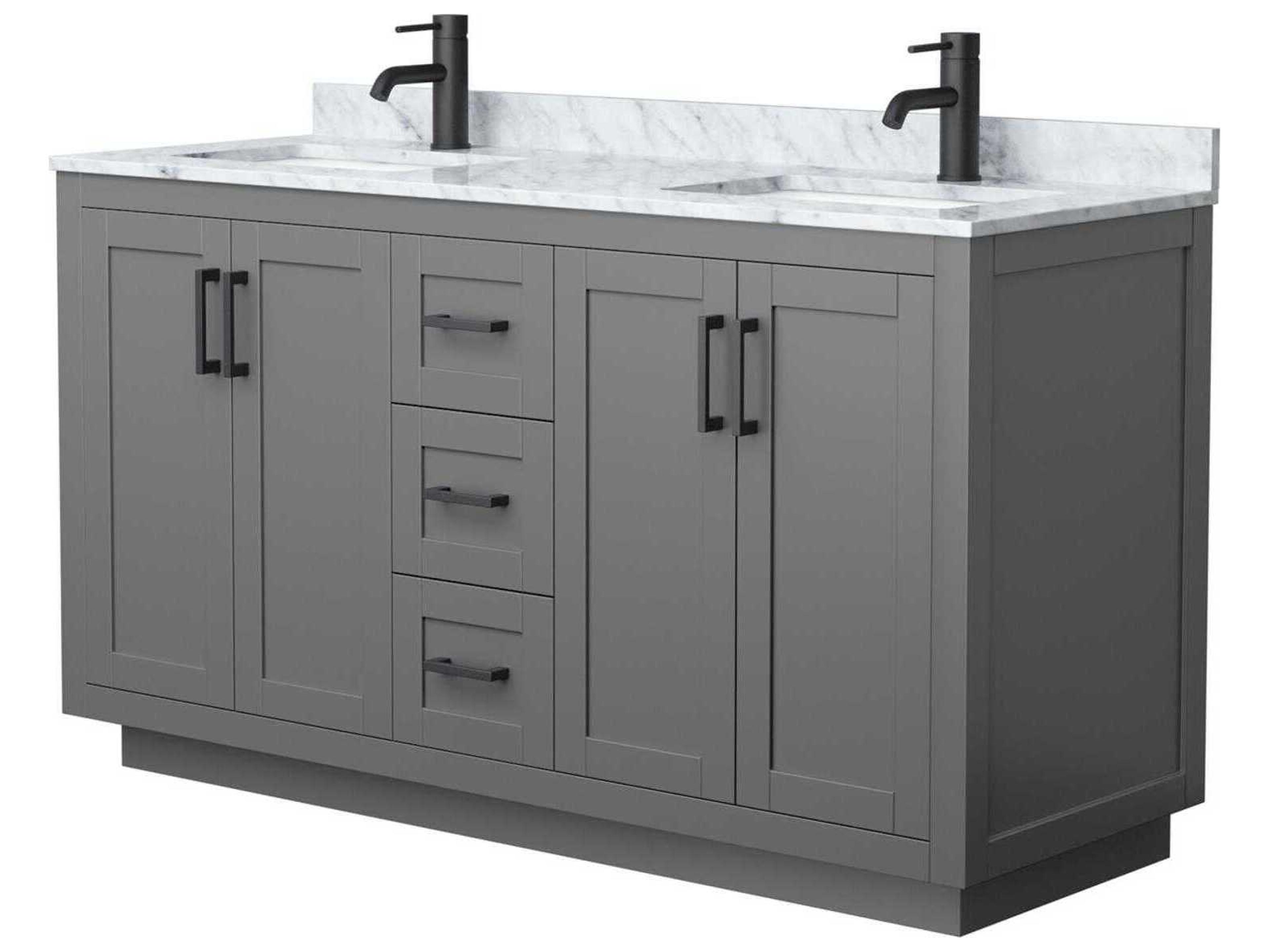 Wyndham Collection Miranda 60" Dark Gray Vanity