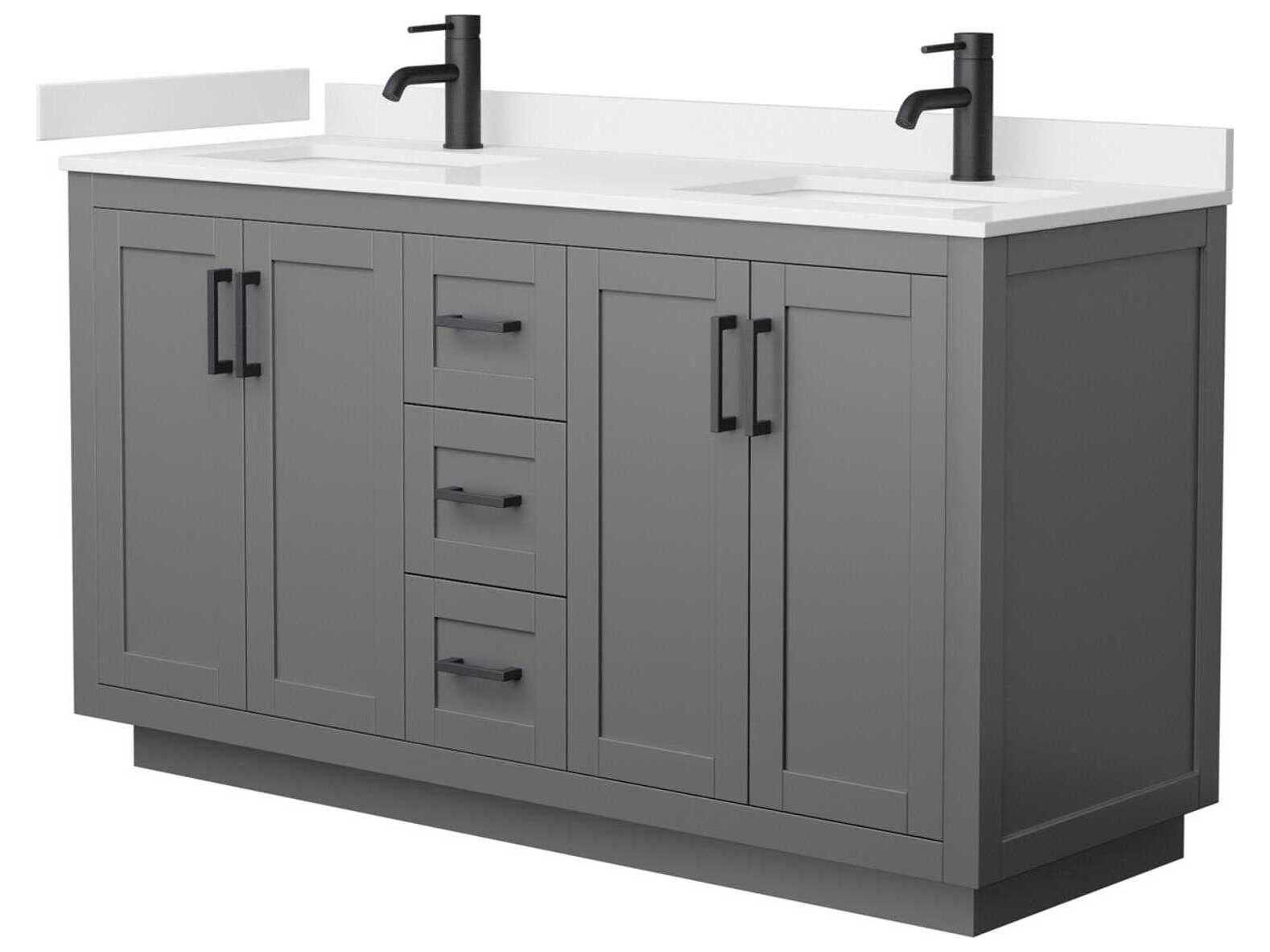 Wyndham Collection Miranda 60" Dark Gray Vanity