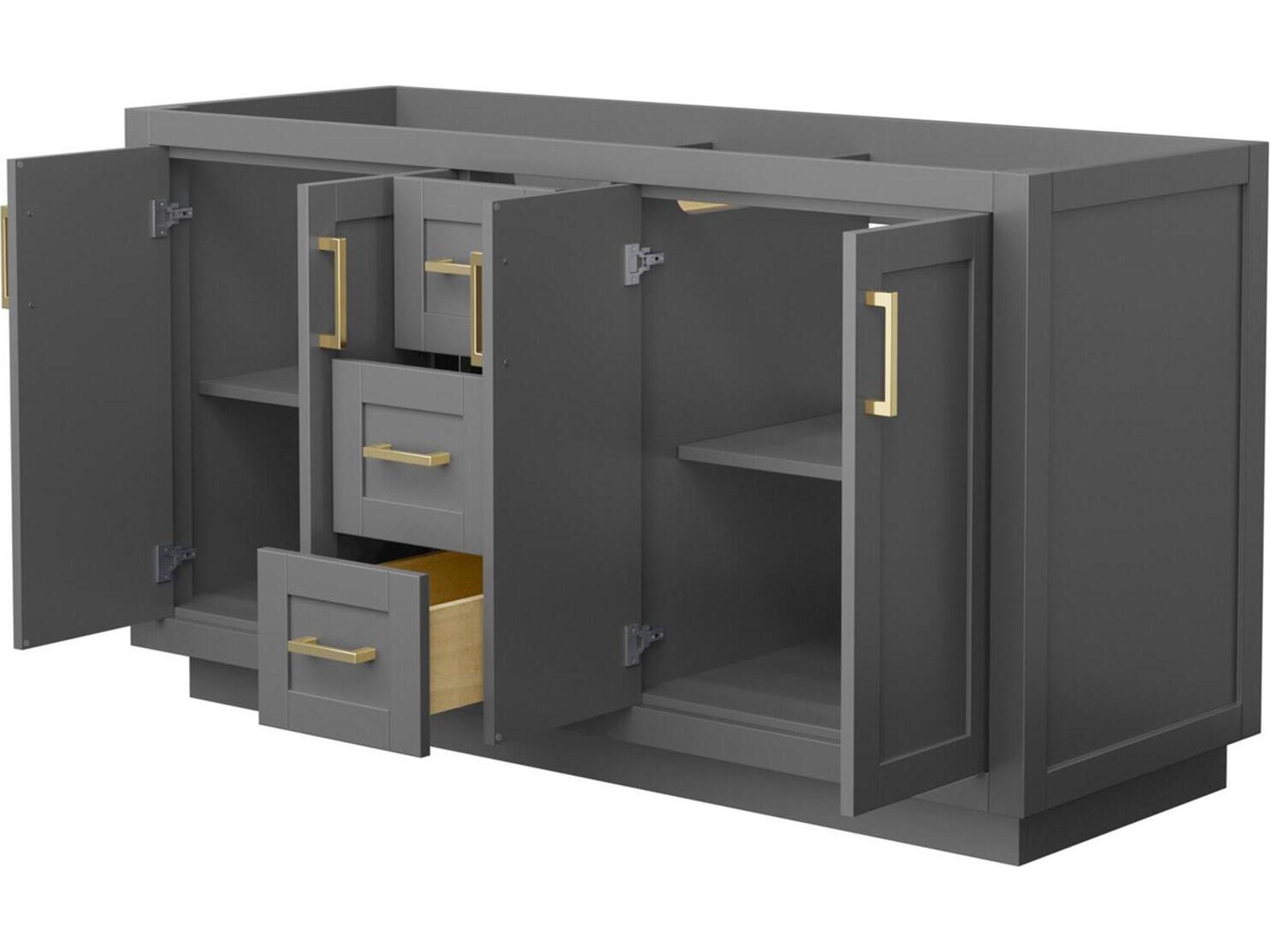 Wyndham Collection Miranda 59" Dark Gray Vanity